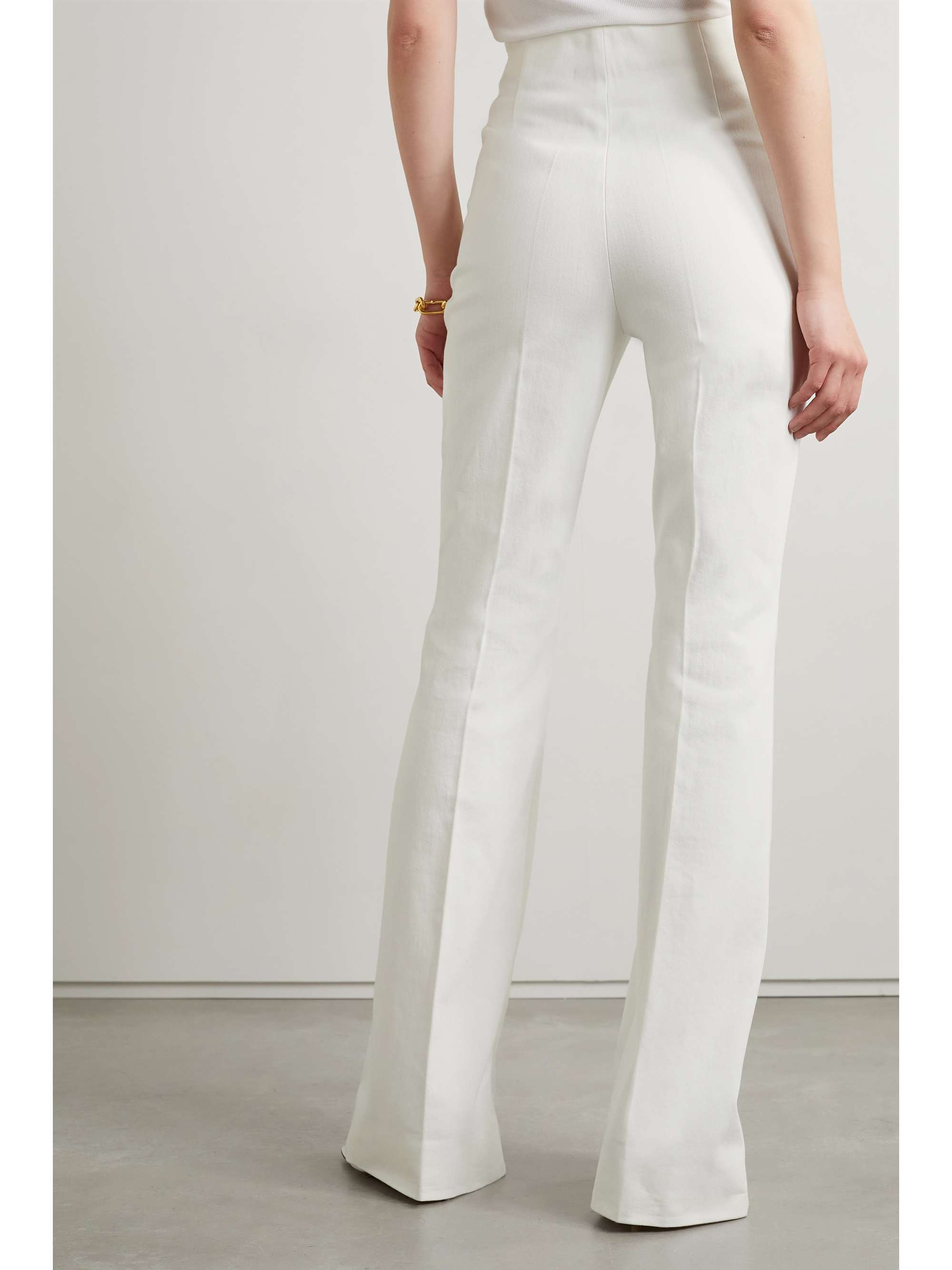 AKRIS Cotton-blend twill flared pants
