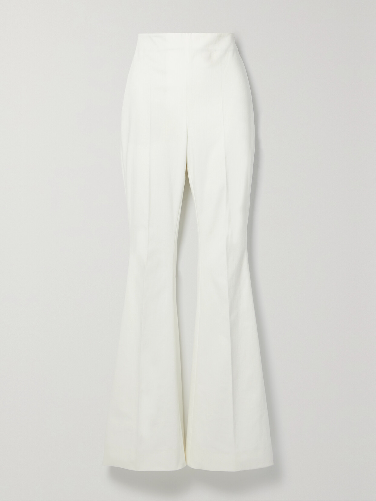 Akris Cotton-blend Twill Flared Pants In White