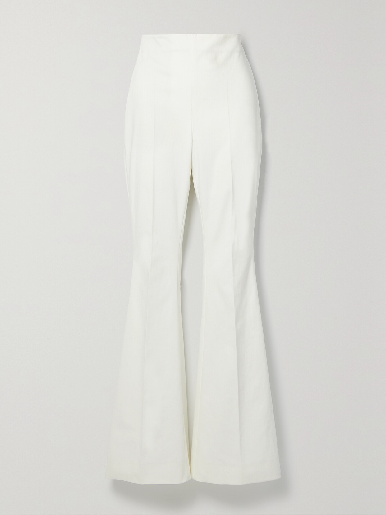 AKRIS COTTON-BLEND TWILL FLARED PANTS