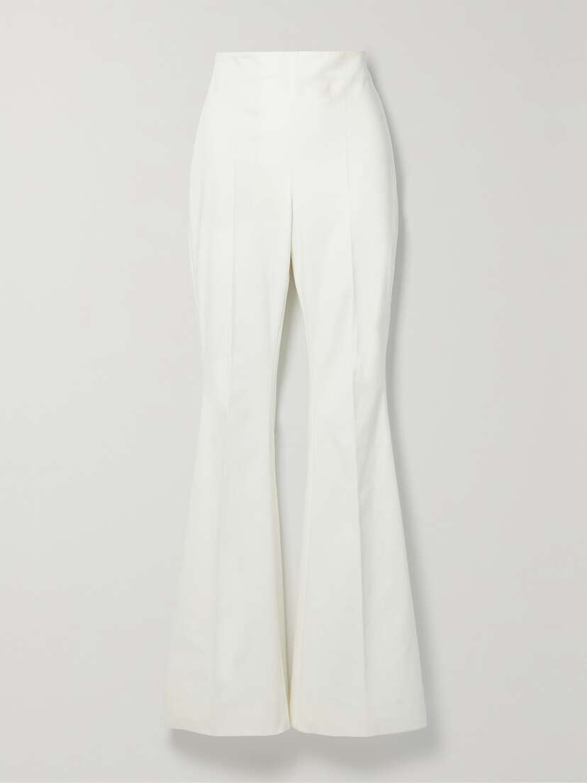 Akris Cotton-blend Twill Flared Pants