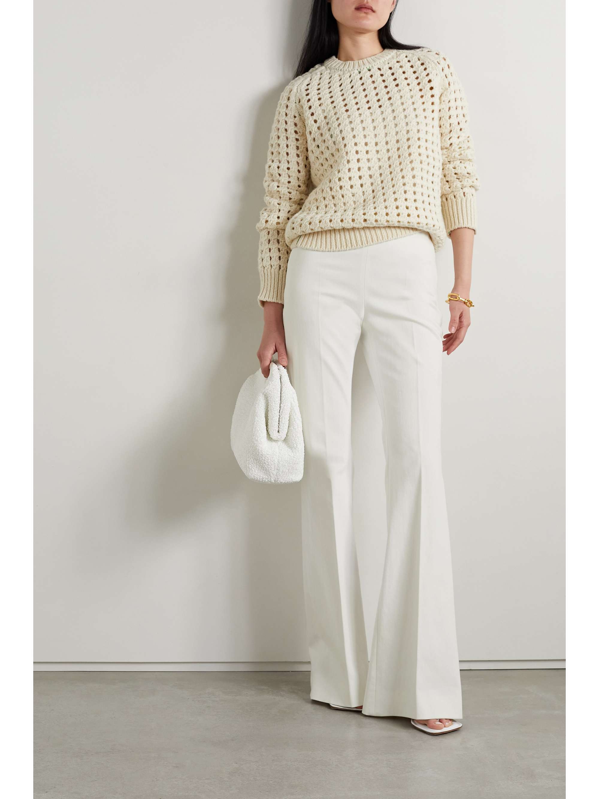AKRIS Cotton-blend twill flared pants