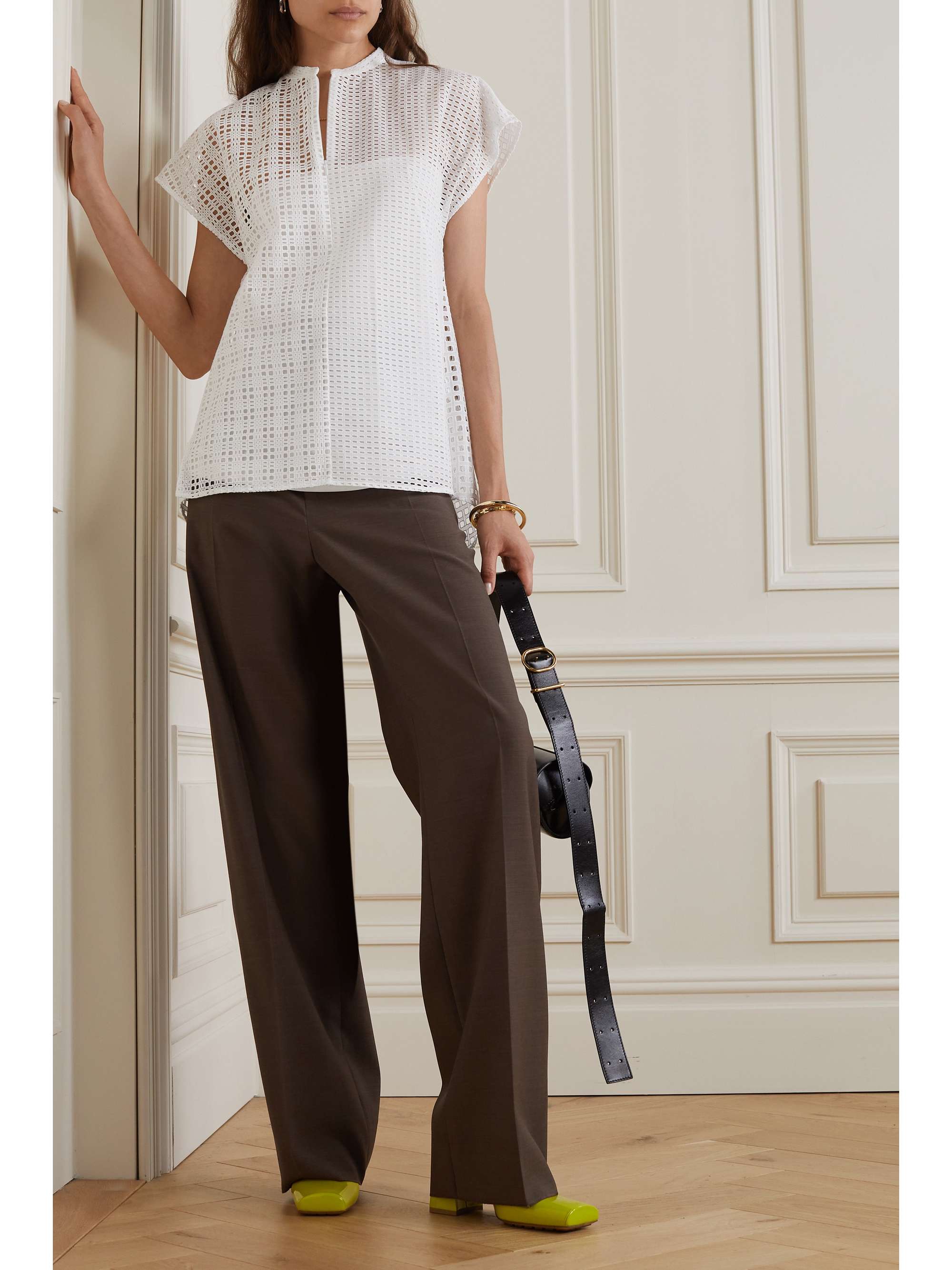 AKRIS Broderie anglaise blouse