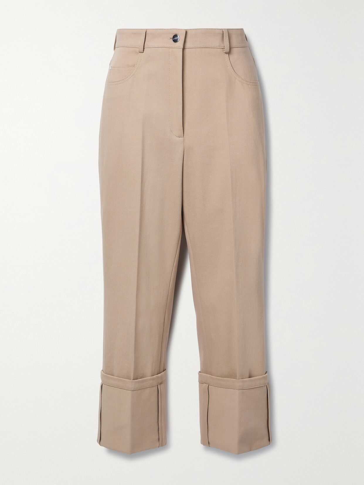 AKRIS FLOYD CROPPED COTTON-BLEND TWILL TAPERED trousers