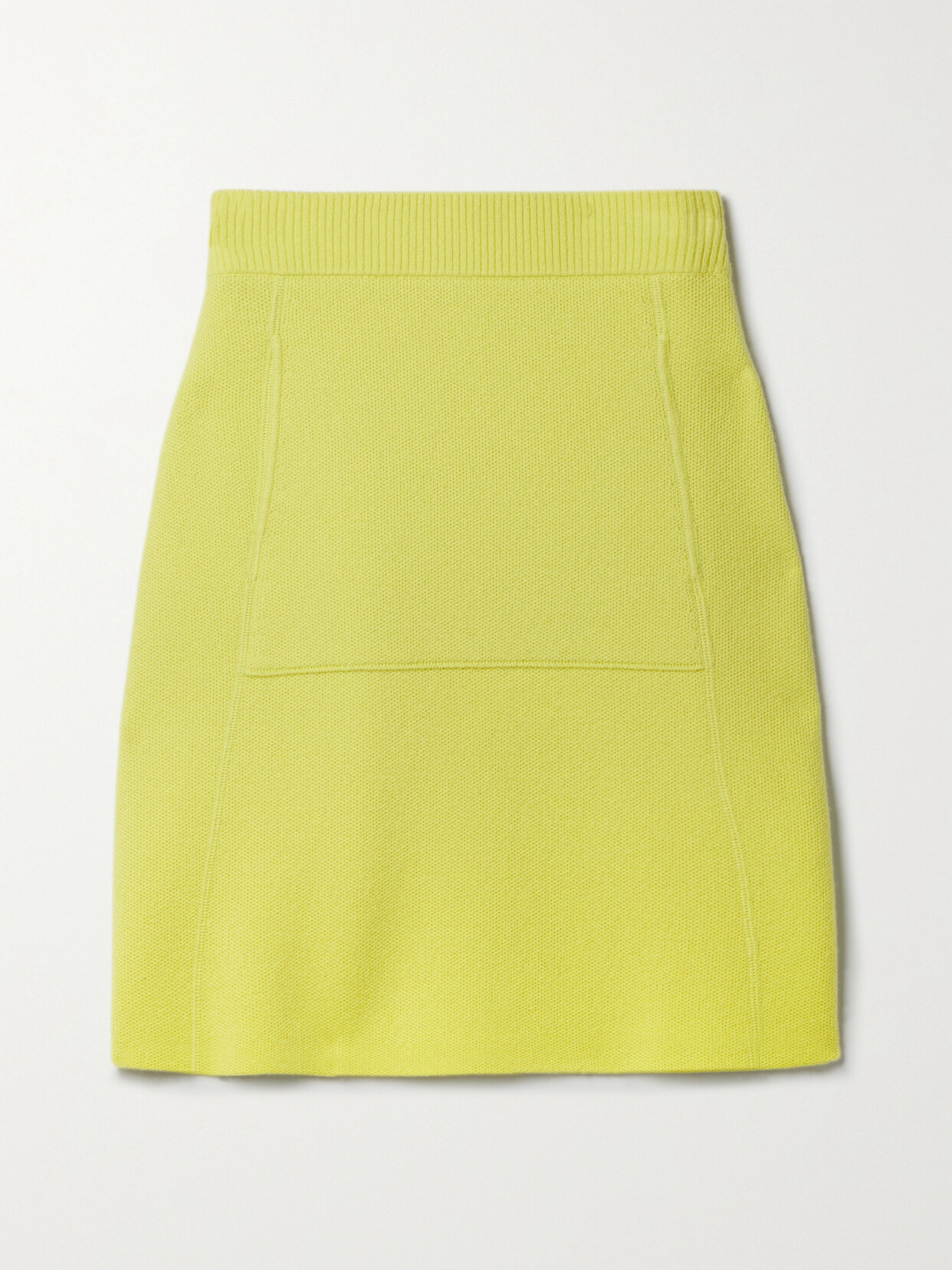 Shop Akris Cashmere Mini Skirt In Yellow