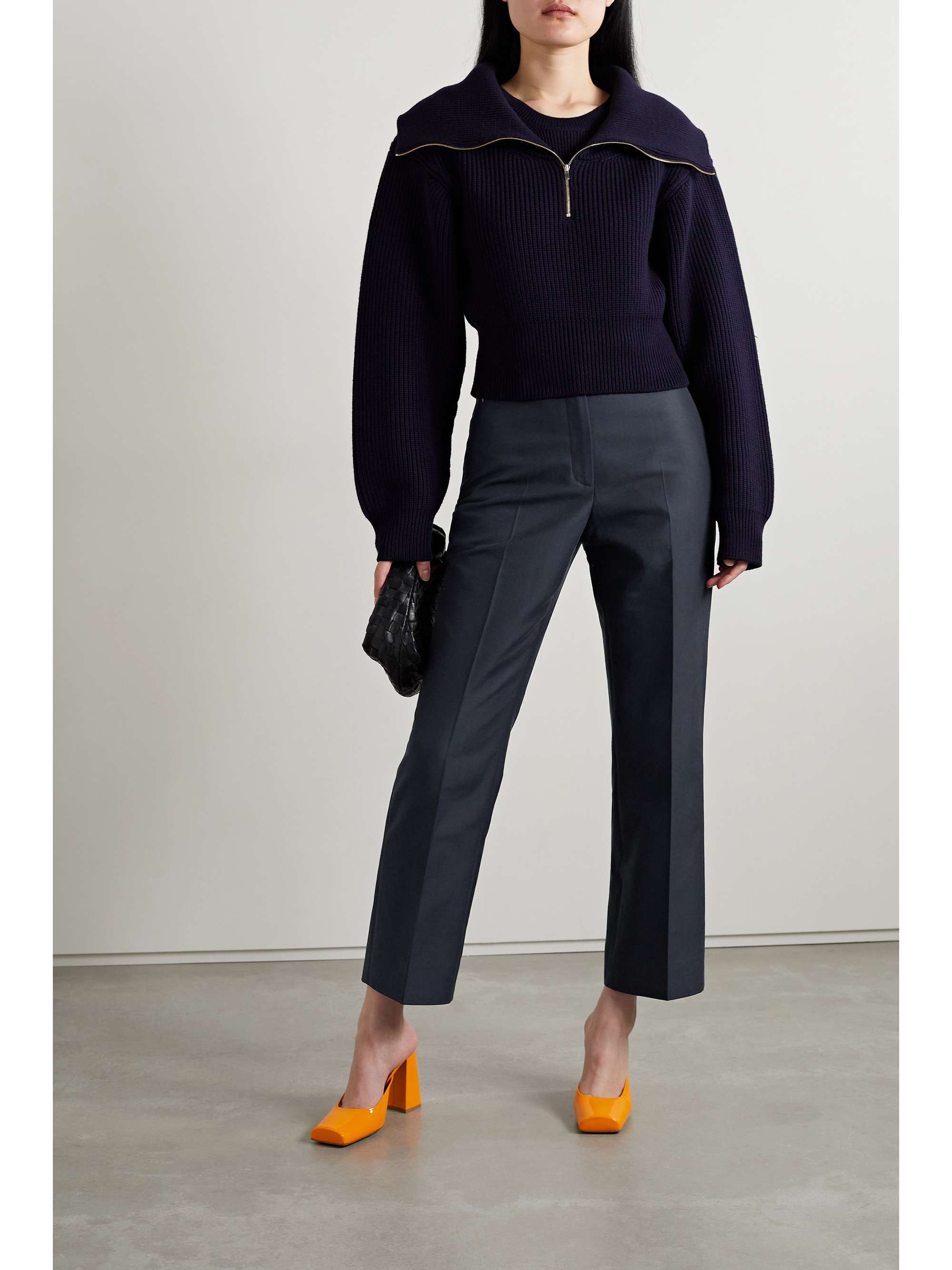 AKRIS Flow cotton-blend tapered pants