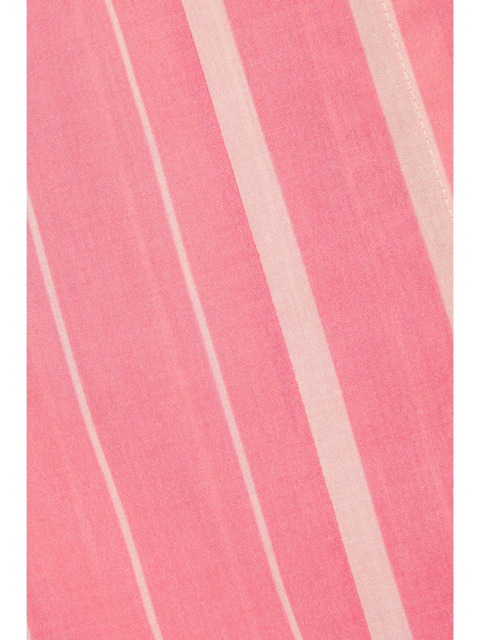 AKRIS Belted striped cotton-voile midi dress