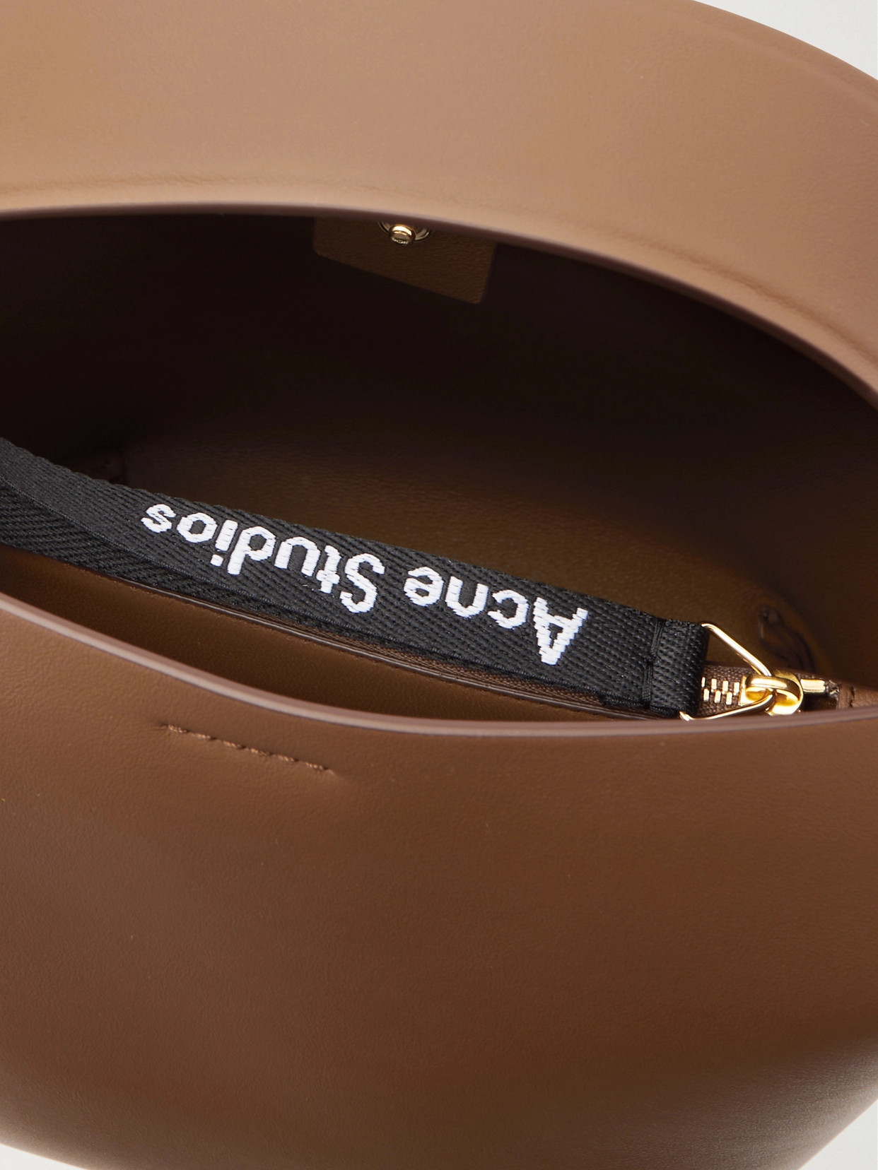 Acne Studios Musubi Mini Knotted Leather Shoulder Bag In Brown