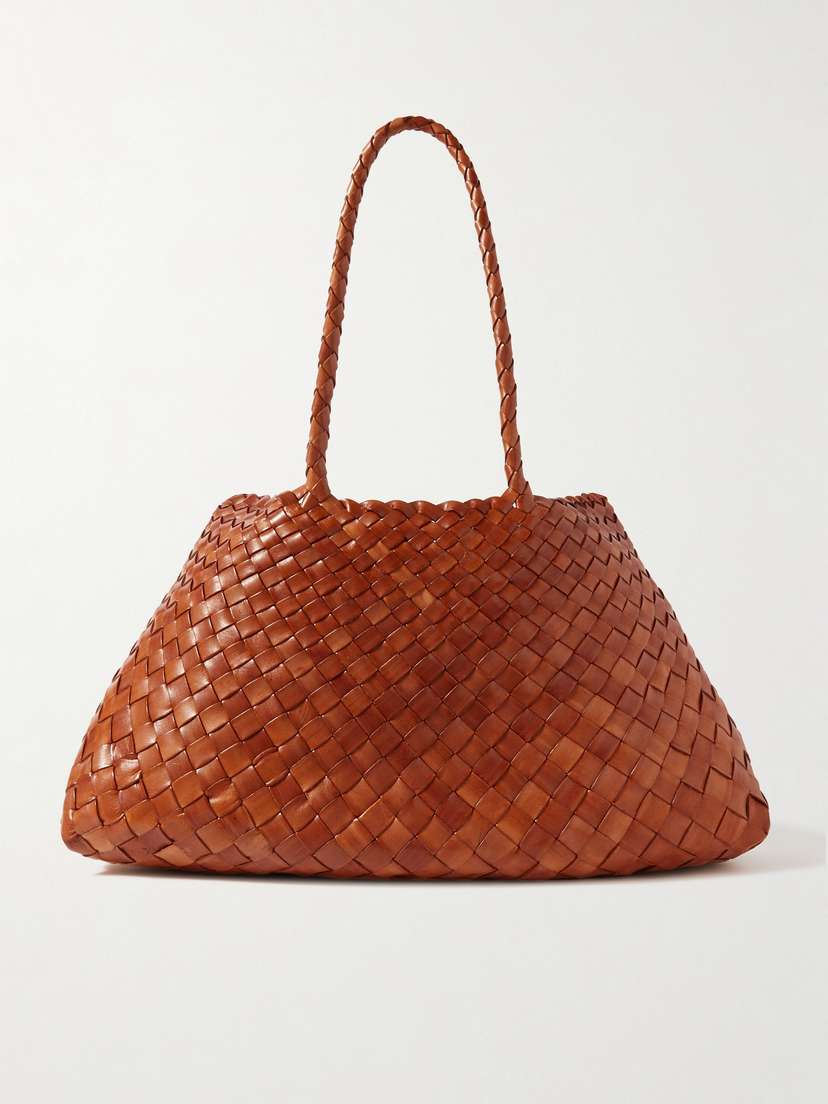 Dragon Diffusion Santa Croce Big Woven Leather Tote Bag