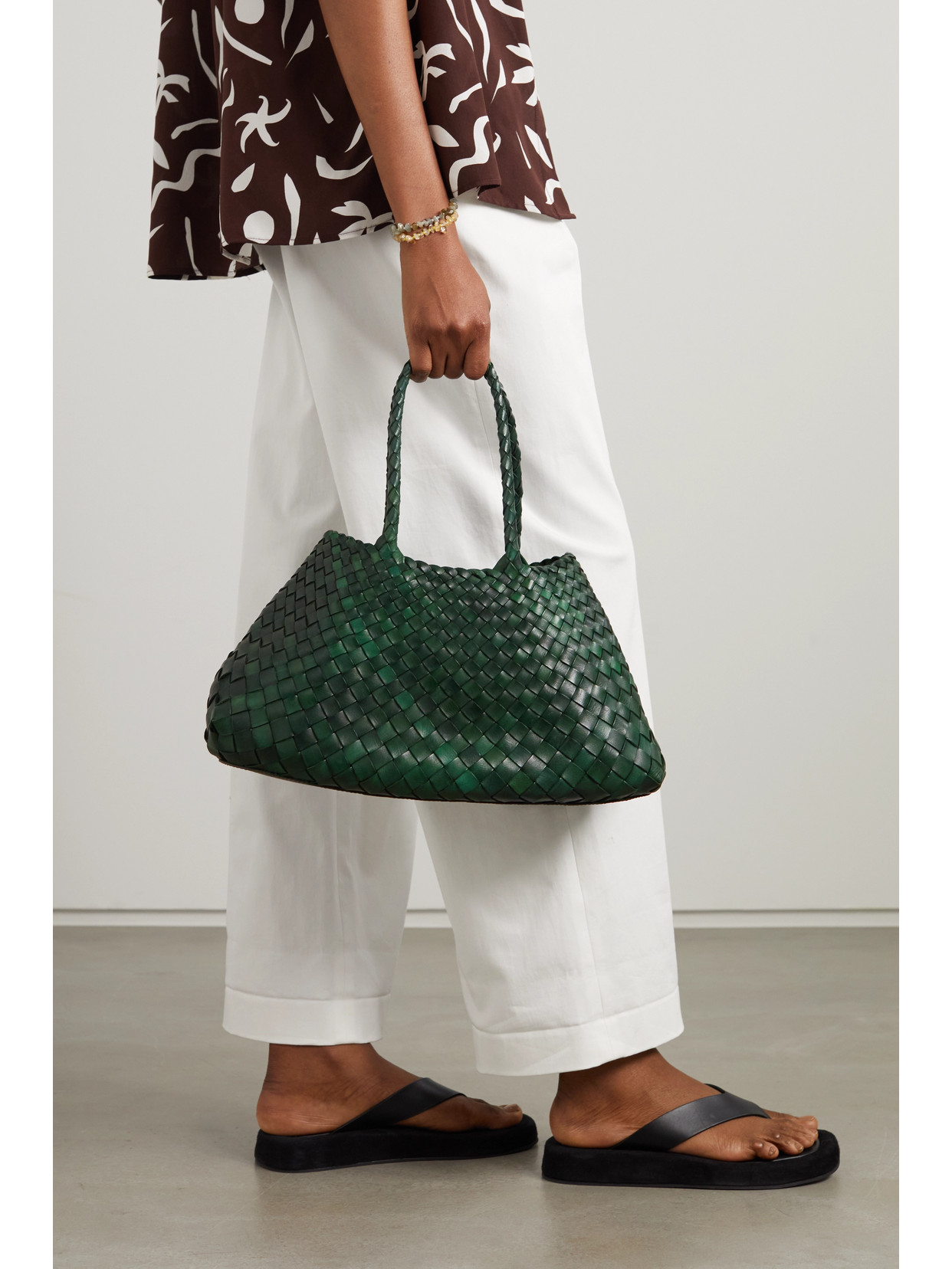 Santa Croce Big Woven Leather Tote