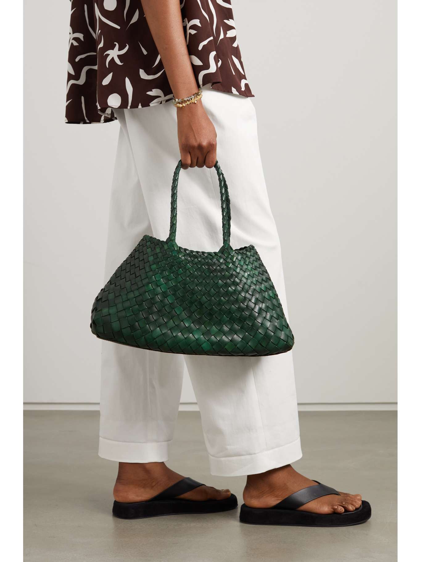 DRAGON DIFFUSION Santa Croce Big woven leather tote NETAPORTER