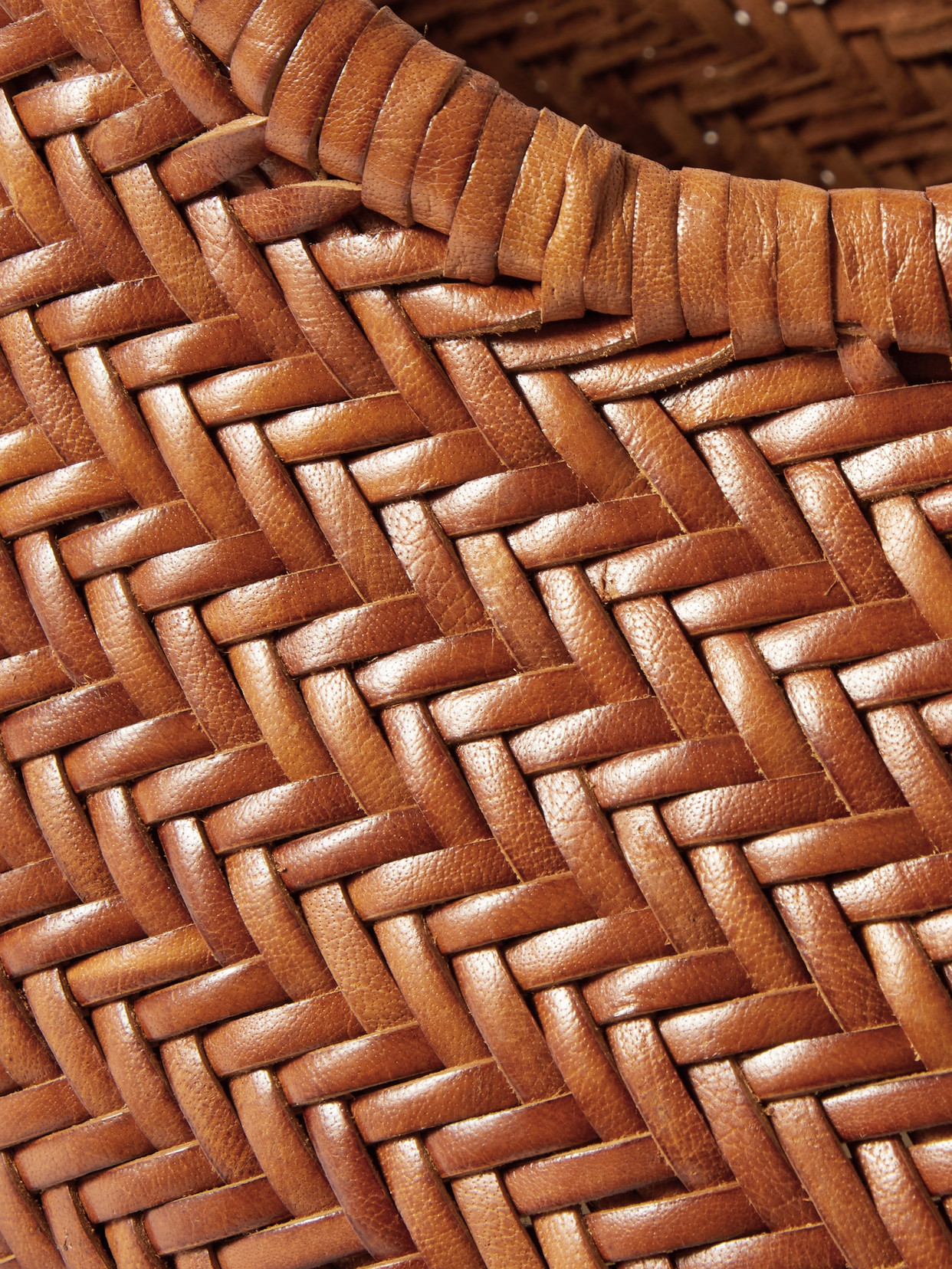 Nantucket Large Woven Leather Tote
