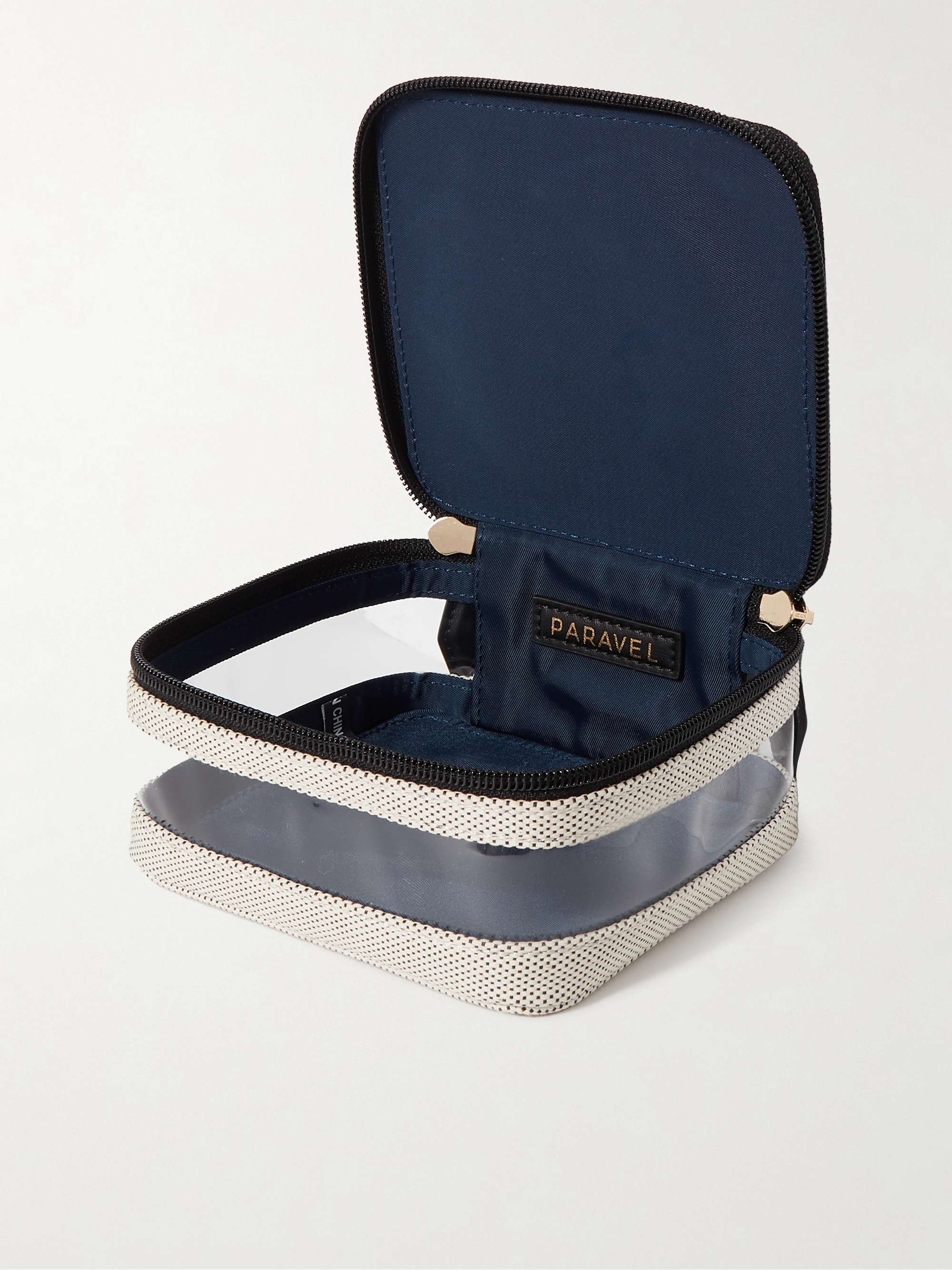 PARAVEL Trousse à maquillage en toile de nylon à finitions en caoutchouc et en cuir synthétique Mini Cabana See-All