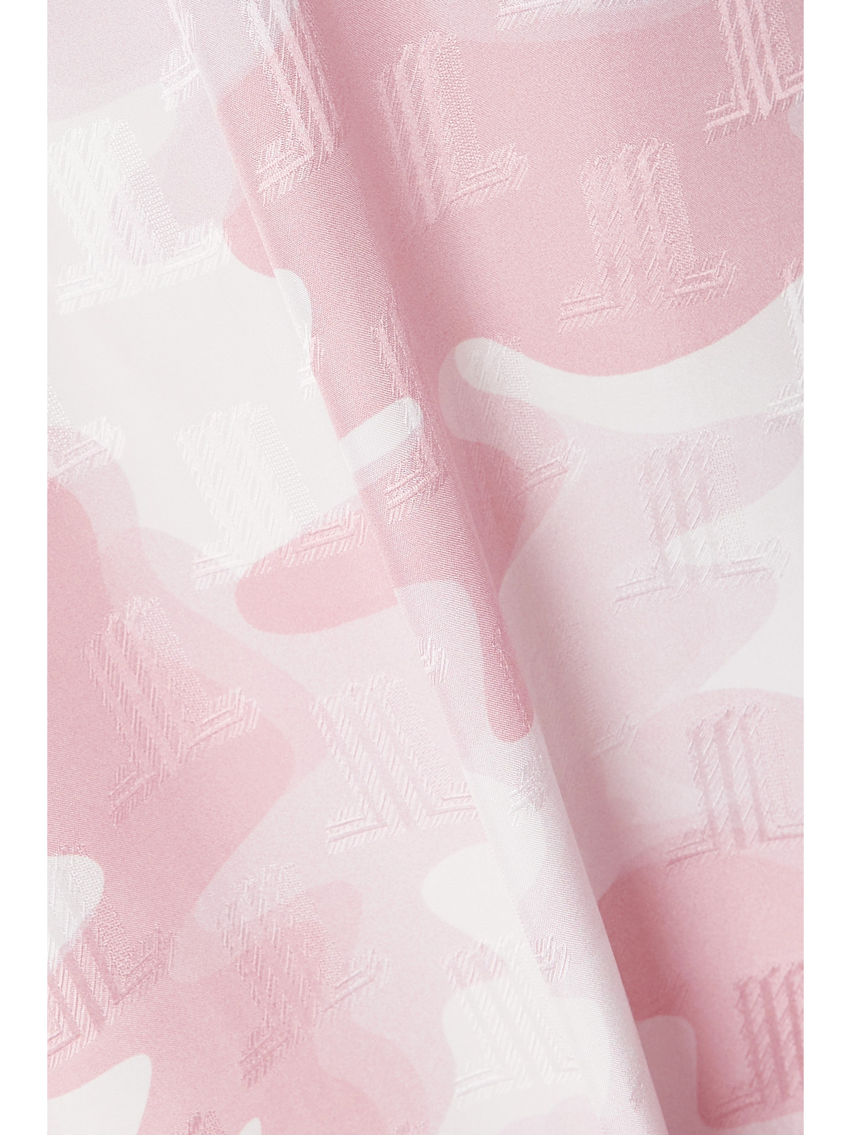 Lanvin Camouflage-print Silk-blend Jacquard Wide-leg Pants In Pink