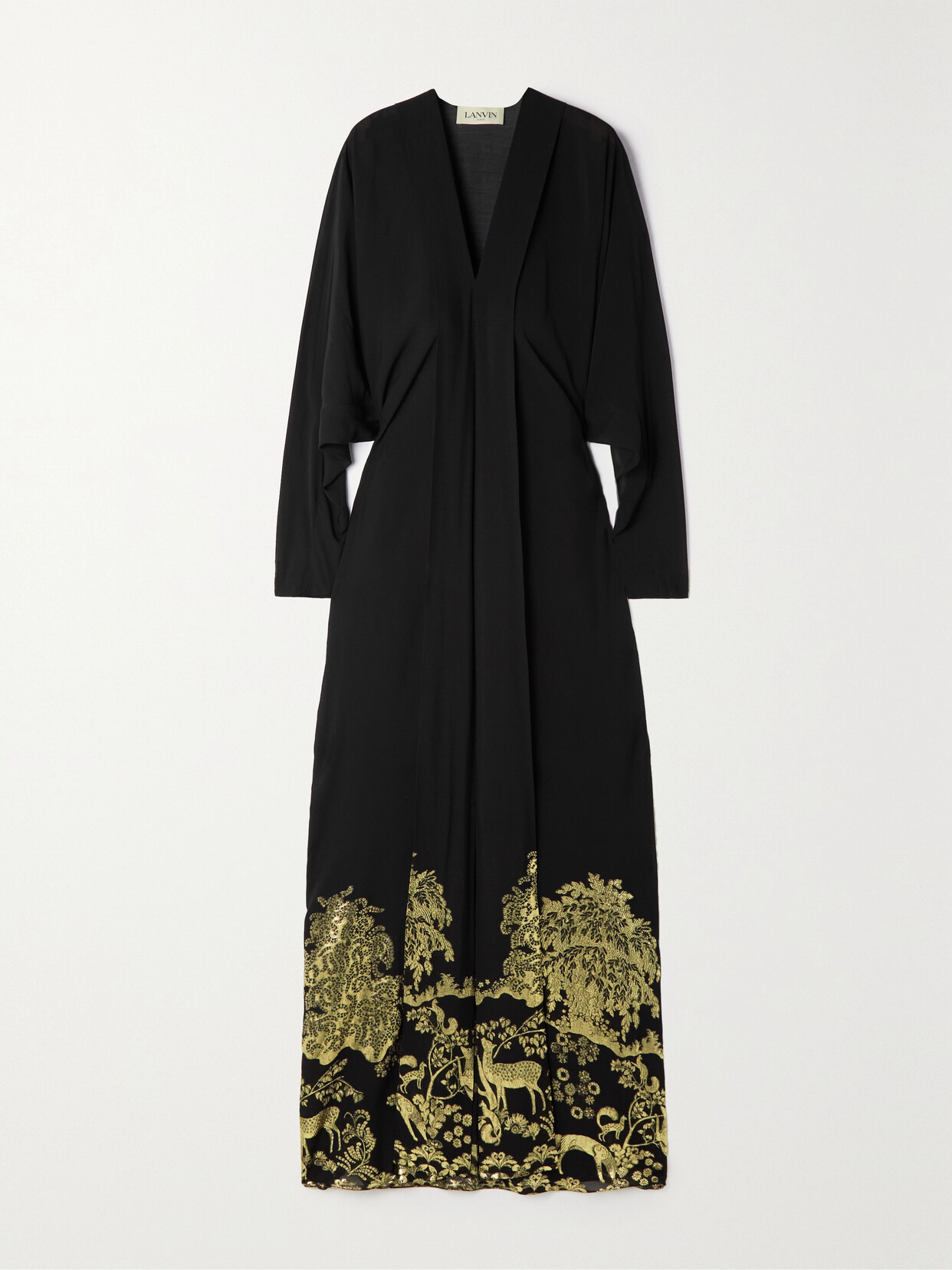 Lanvin - Metallic Jacquard Gown - Black