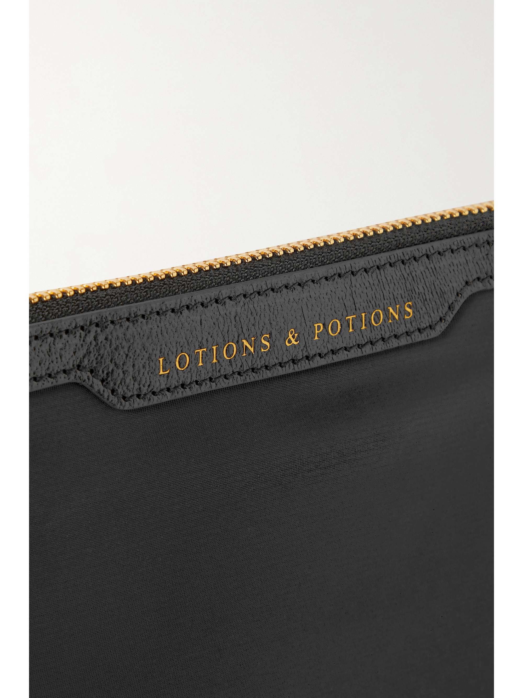 ANYA HINDMARCH + NET SUSTAIN Lotions and Potions leather-trimmed ECONYL cosmetics case