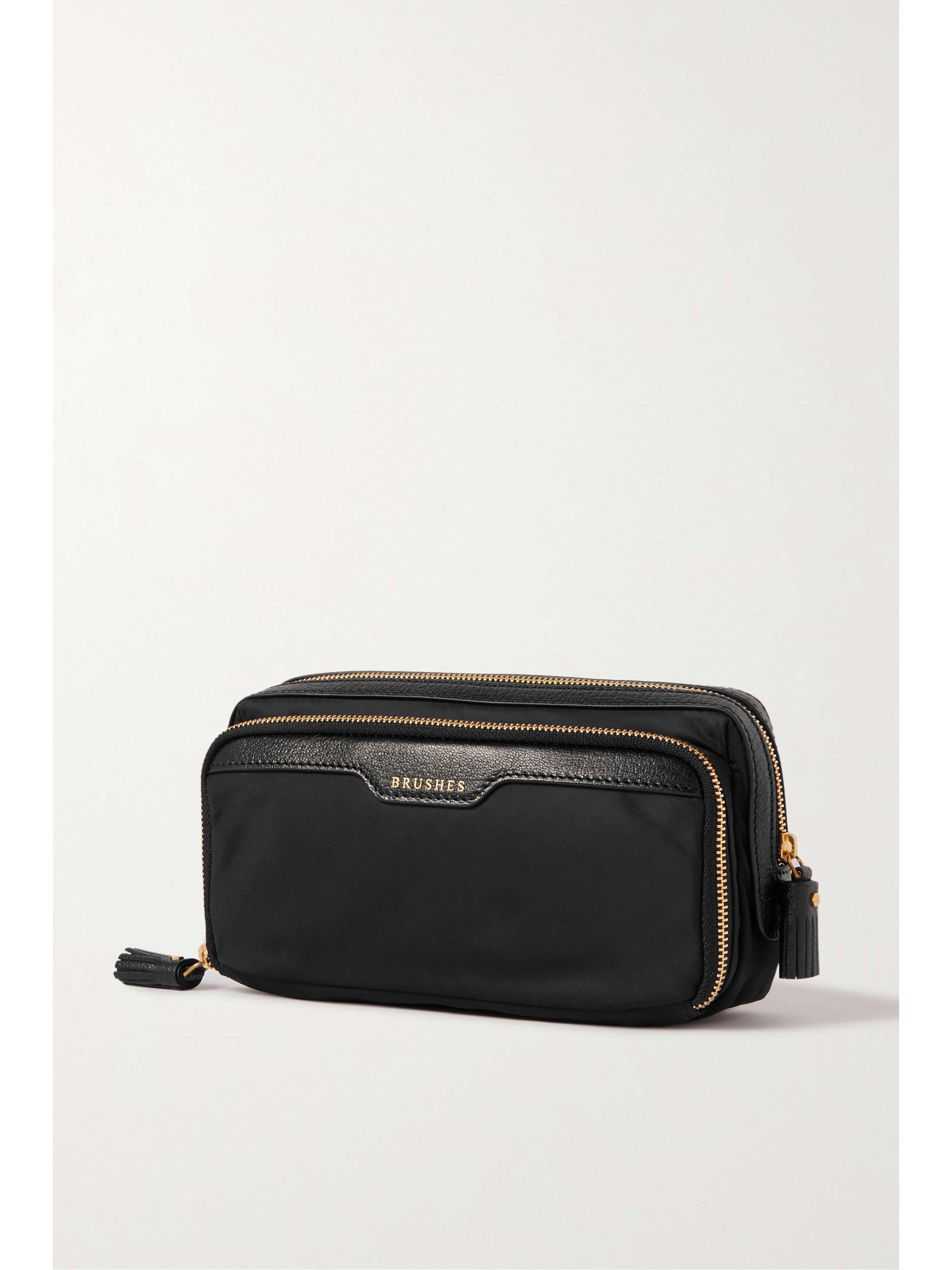 ANYA HINDMARCH Make Up small leather-trimmed shell cosmetics case