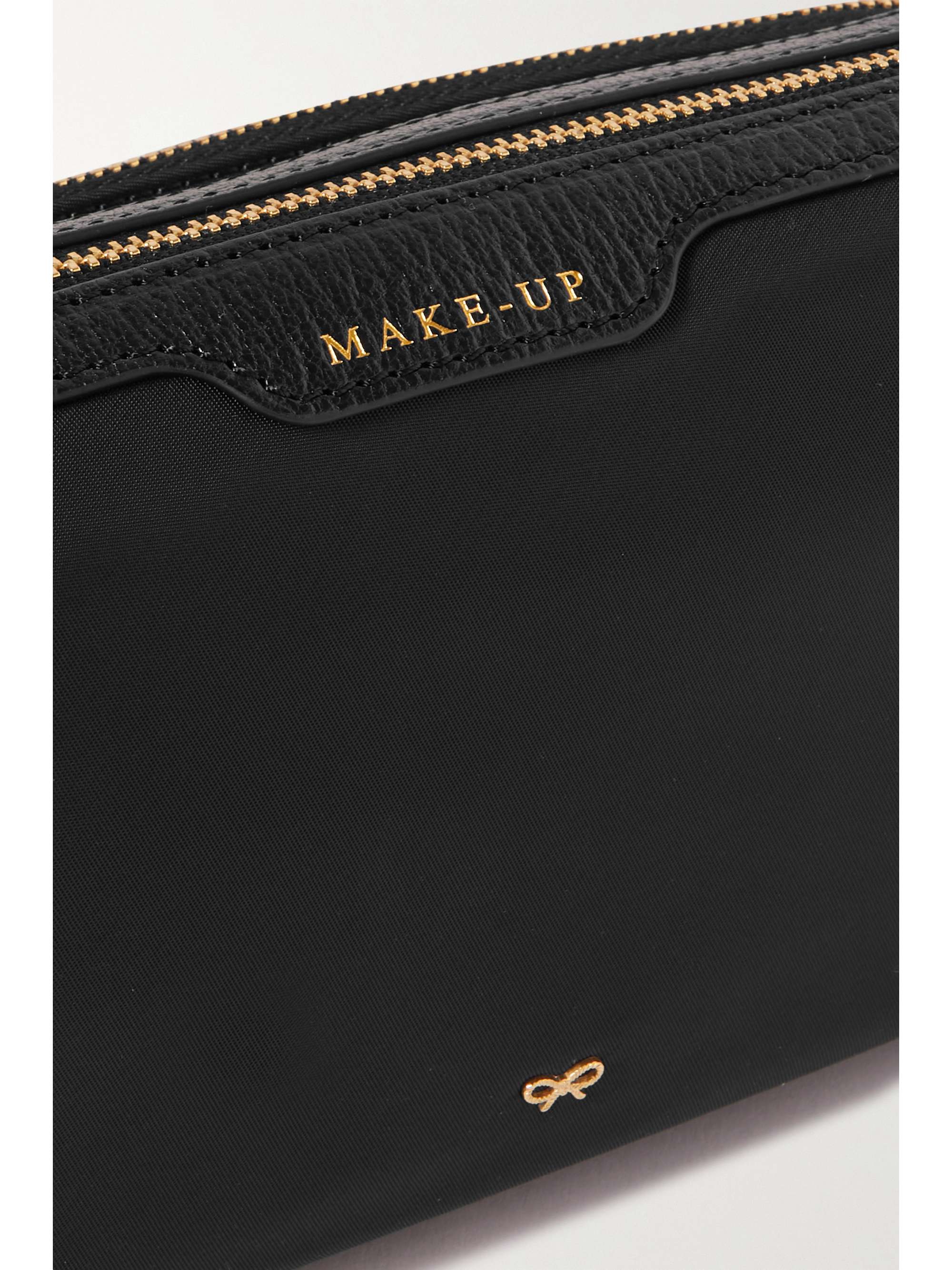 ANYA HINDMARCH Make Up small leather-trimmed shell cosmetics case