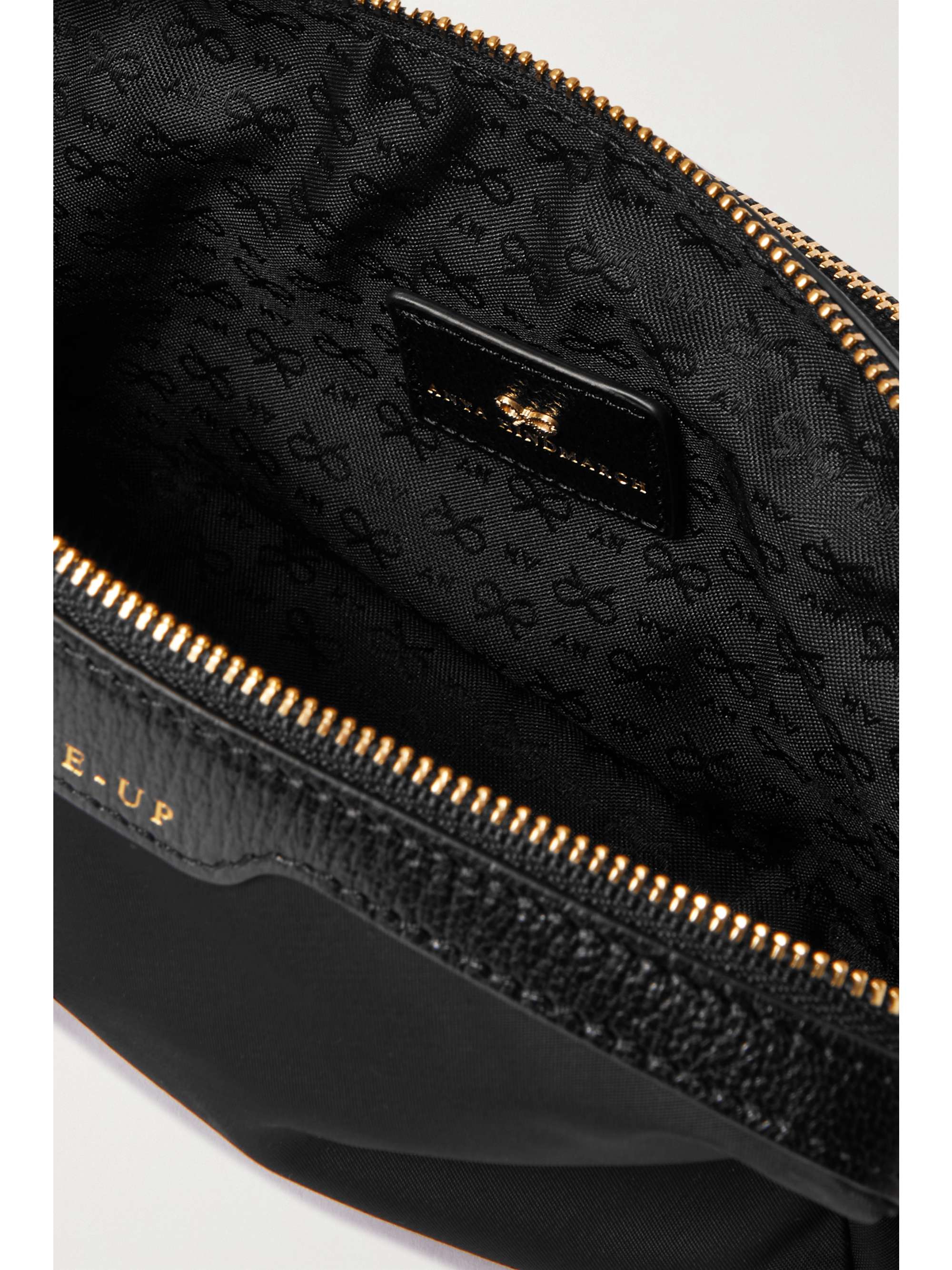 ANYA HINDMARCH Make Up small leather-trimmed shell cosmetics case