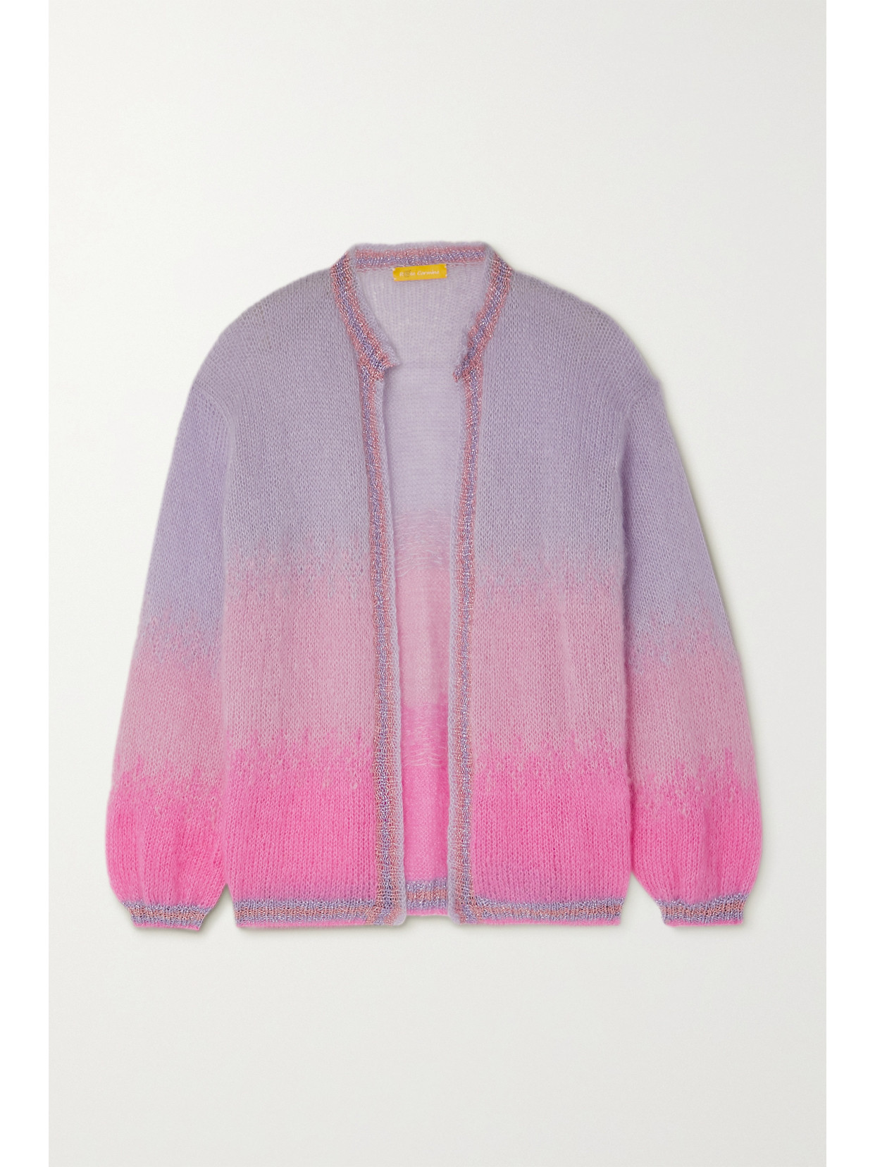 Rose Carmine Metallic Mohairblend Cardigan In Violett ModeSens