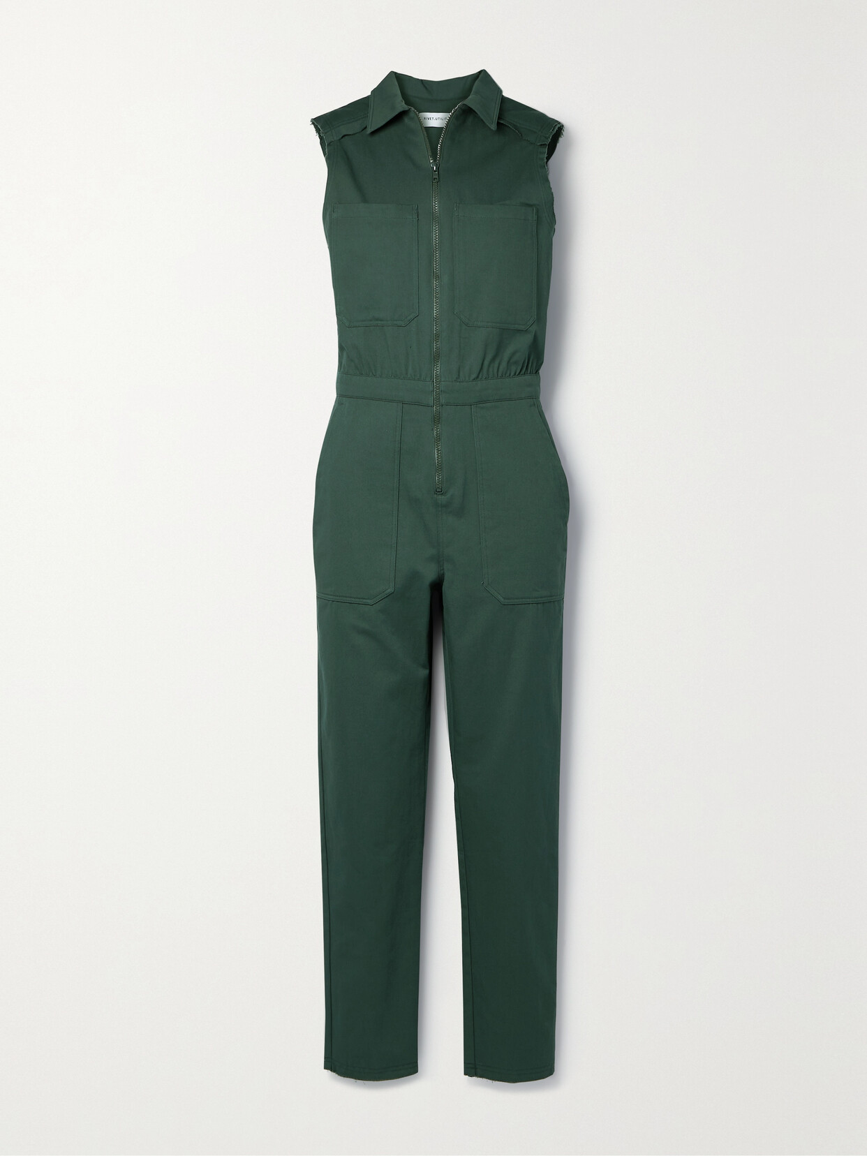 Rivet Utility + Net Sustain Boss Cotton-twill Jumpsuit In Green