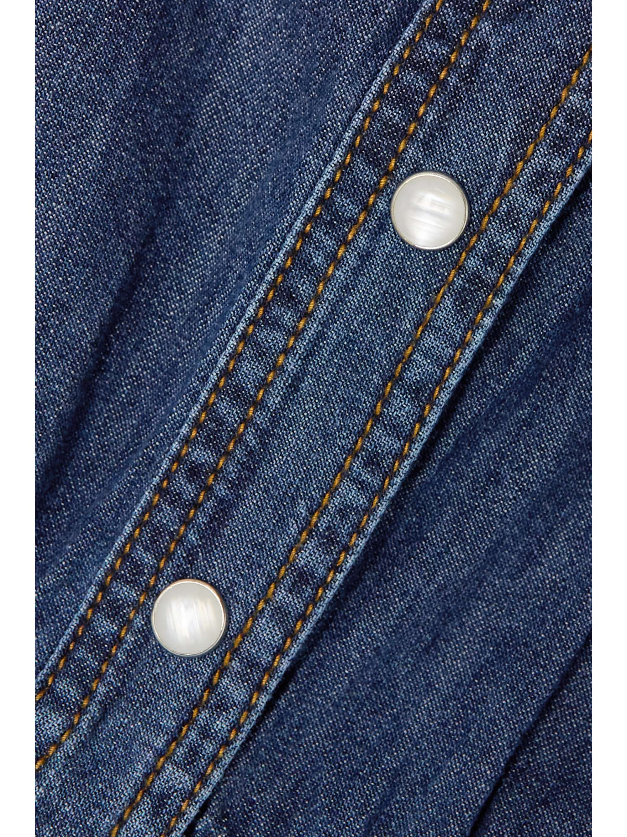 VERONICA BEARD Keston gathered denim shirt dress