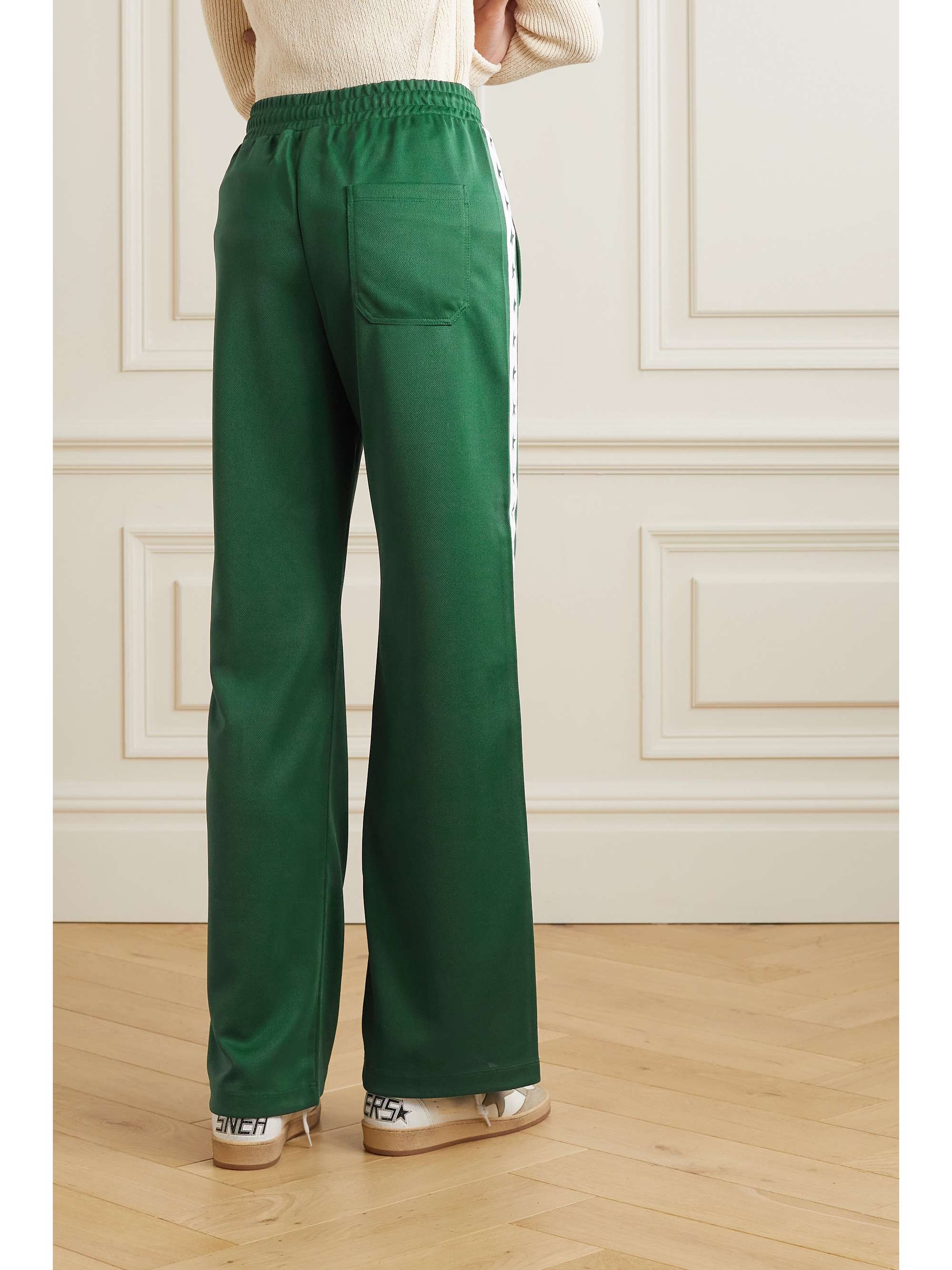 GOLDEN GOOSE Striped jersey wide-leg track pants