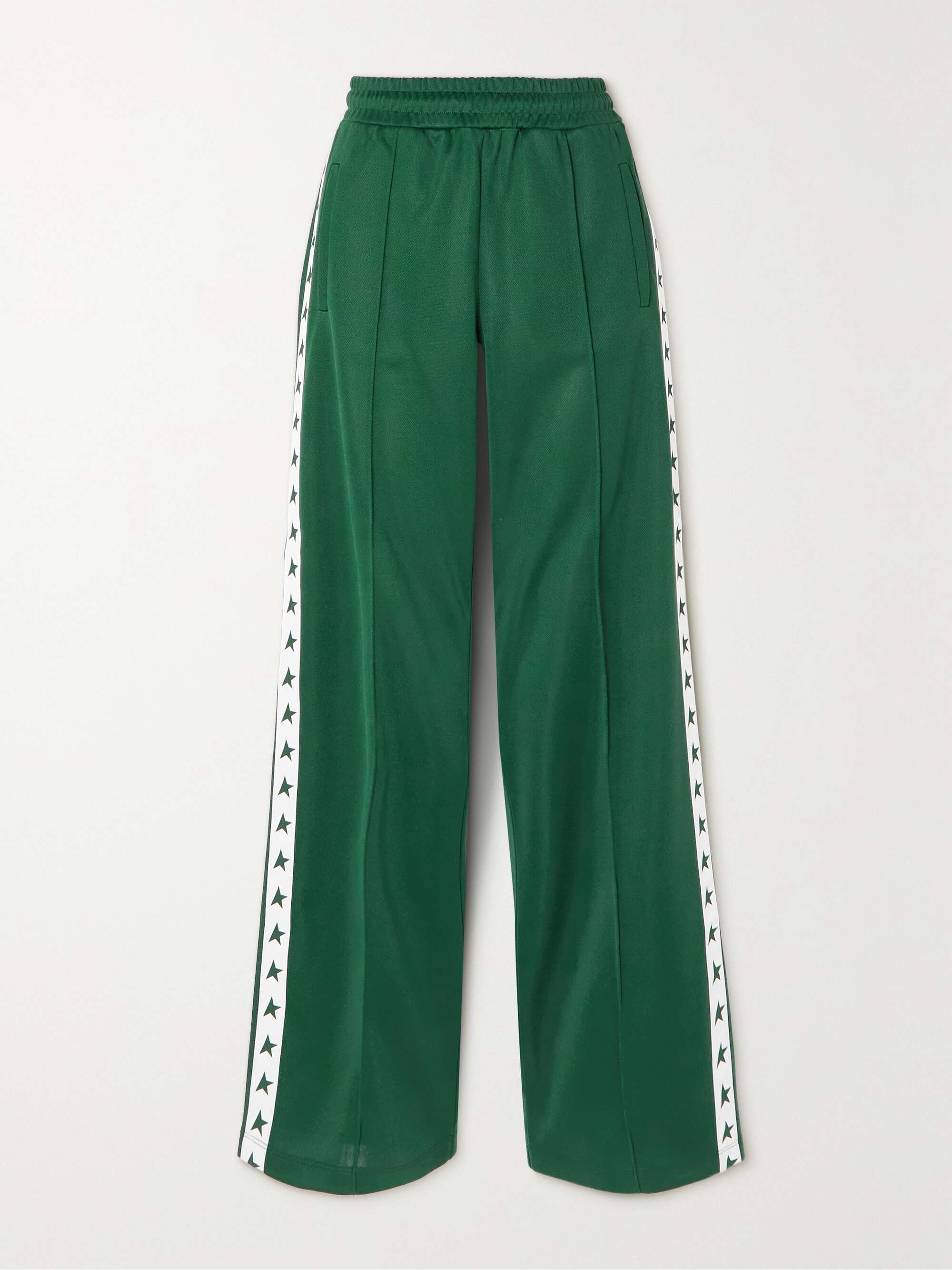 GOLDEN GOOSE Striped jersey wide-leg track pants | NET-A-PORTER