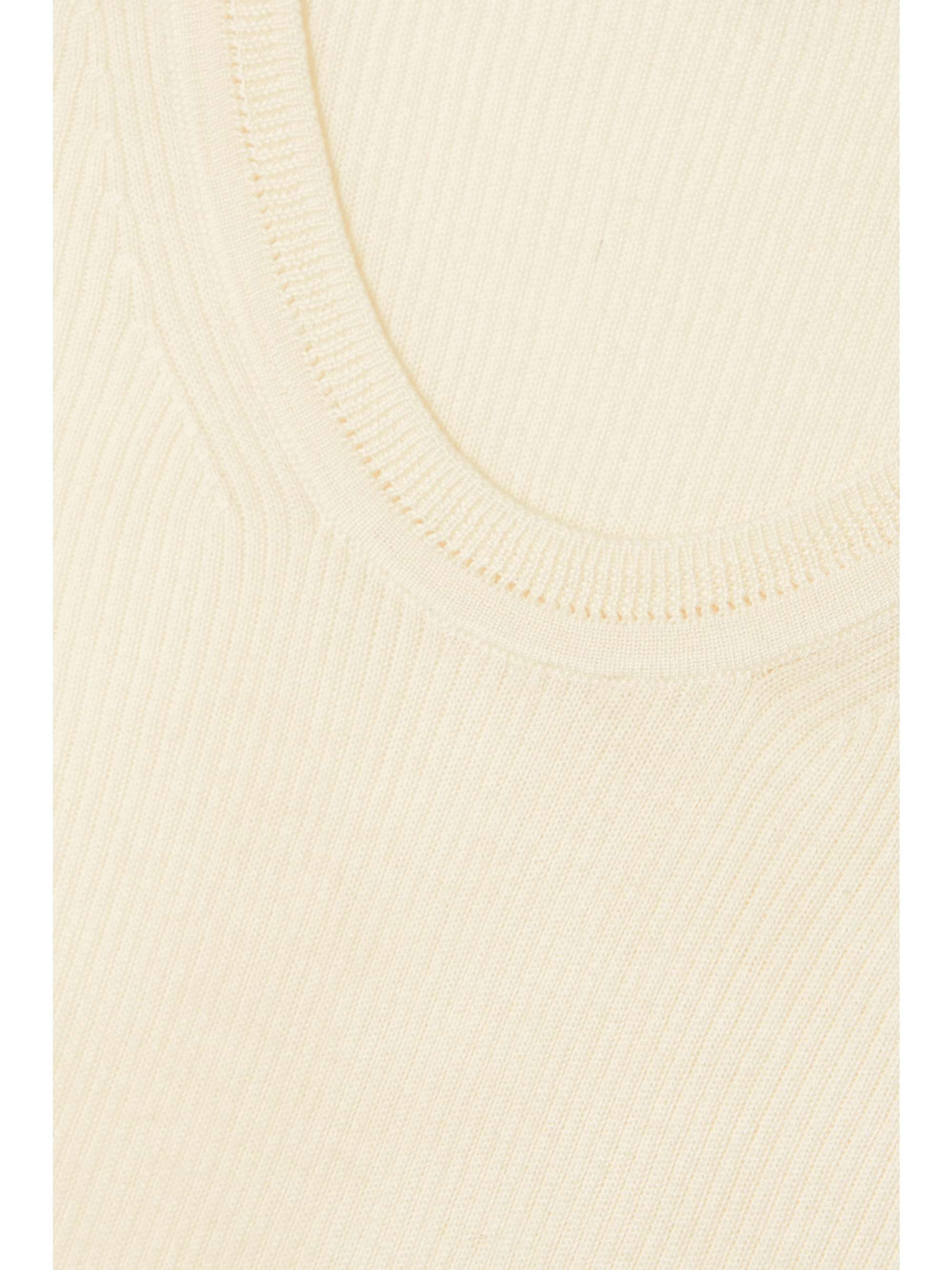 TOTEME Ribbed silk and cashmere-blend tank