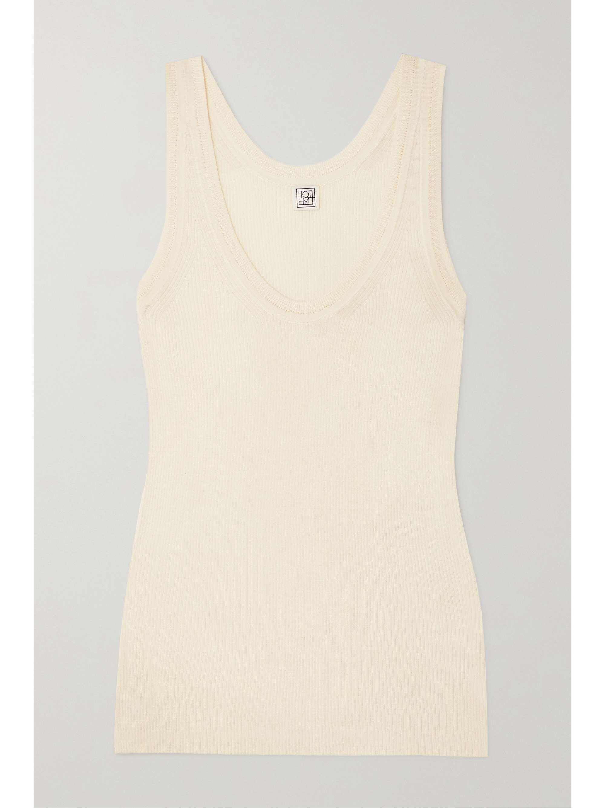 TOTÊME Ribbed silk and cashmere-blend tank