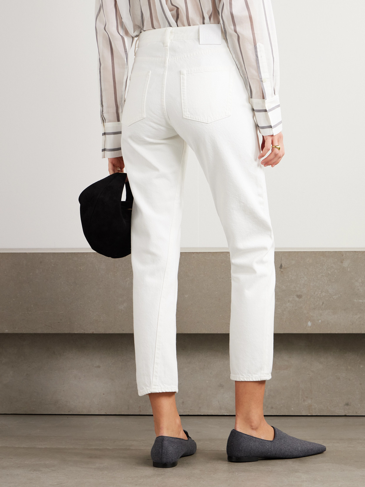 + Net Sustain Twisted Seam High-Rise Straight-Leg Organic Jeans