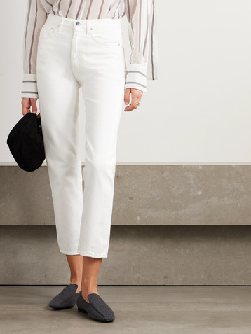TOTEME + NET SUSTAIN Twisted Seam high-rise straight-leg organic jeans