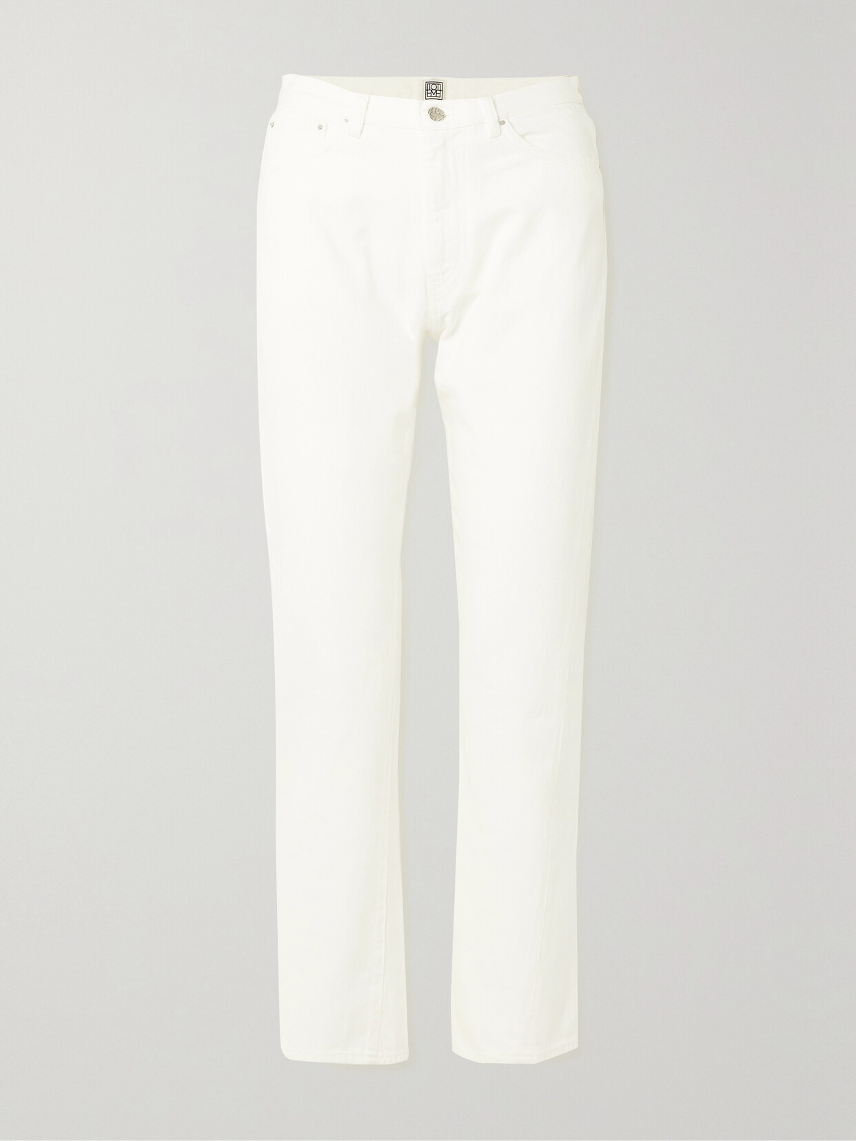 TOTEME + Net Sustain Twisted Seam High-rise Straight-leg Organic Jeans - Ecru