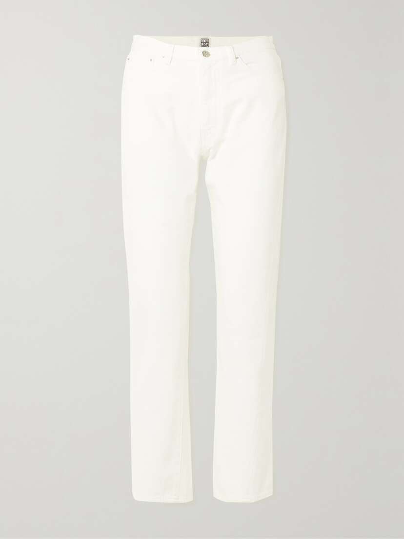 TOTEME + Net Sustain Twisted Seam High-rise Straight-leg Organic Jeans