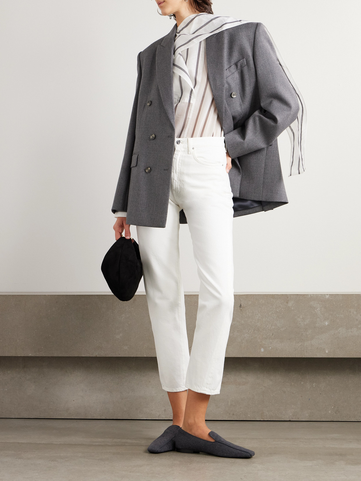 + Net Sustain Twisted Seam High-Rise Straight-Leg Organic Jeans