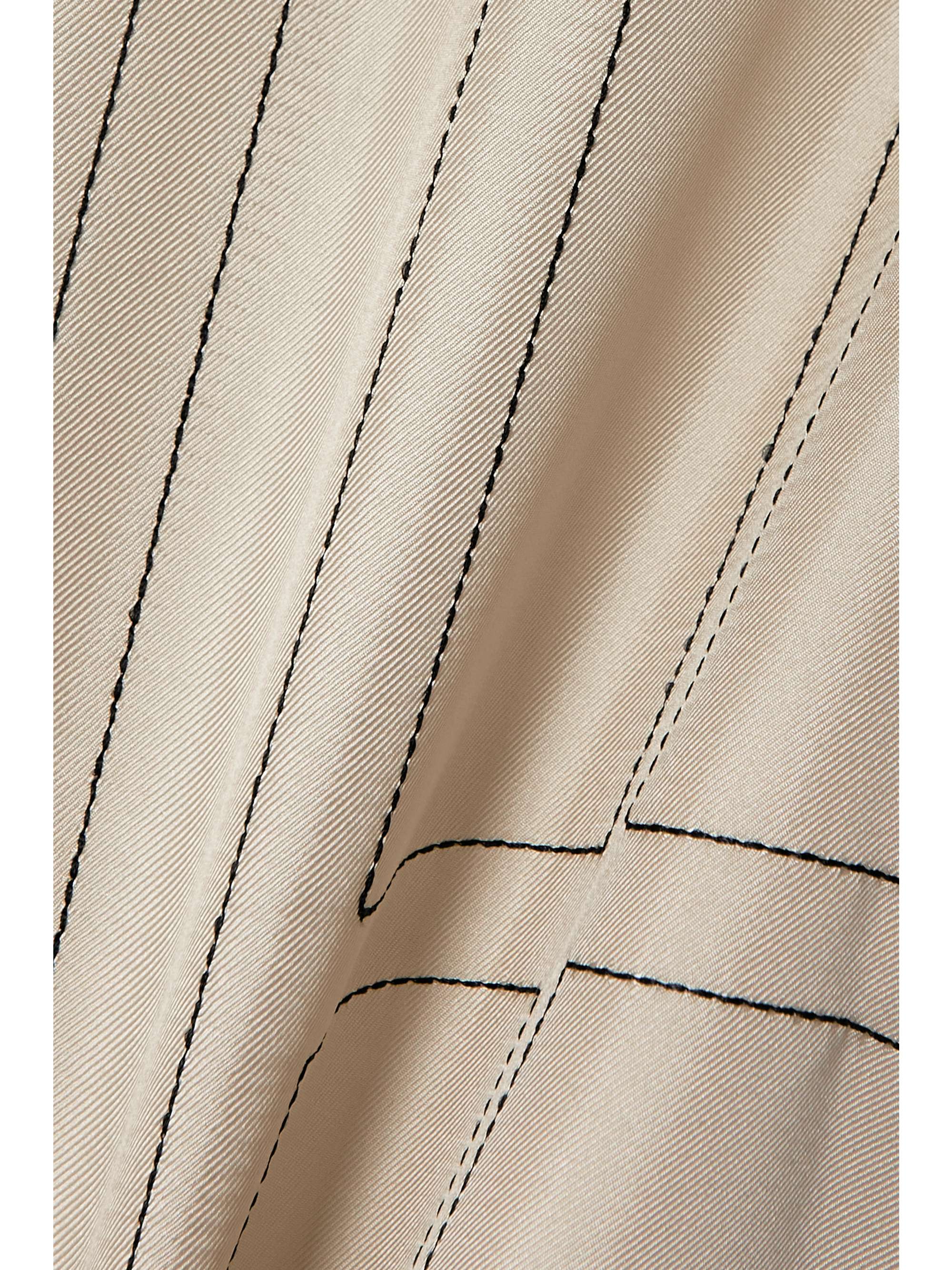 TOTEME Embroidered silk-twill shirt
