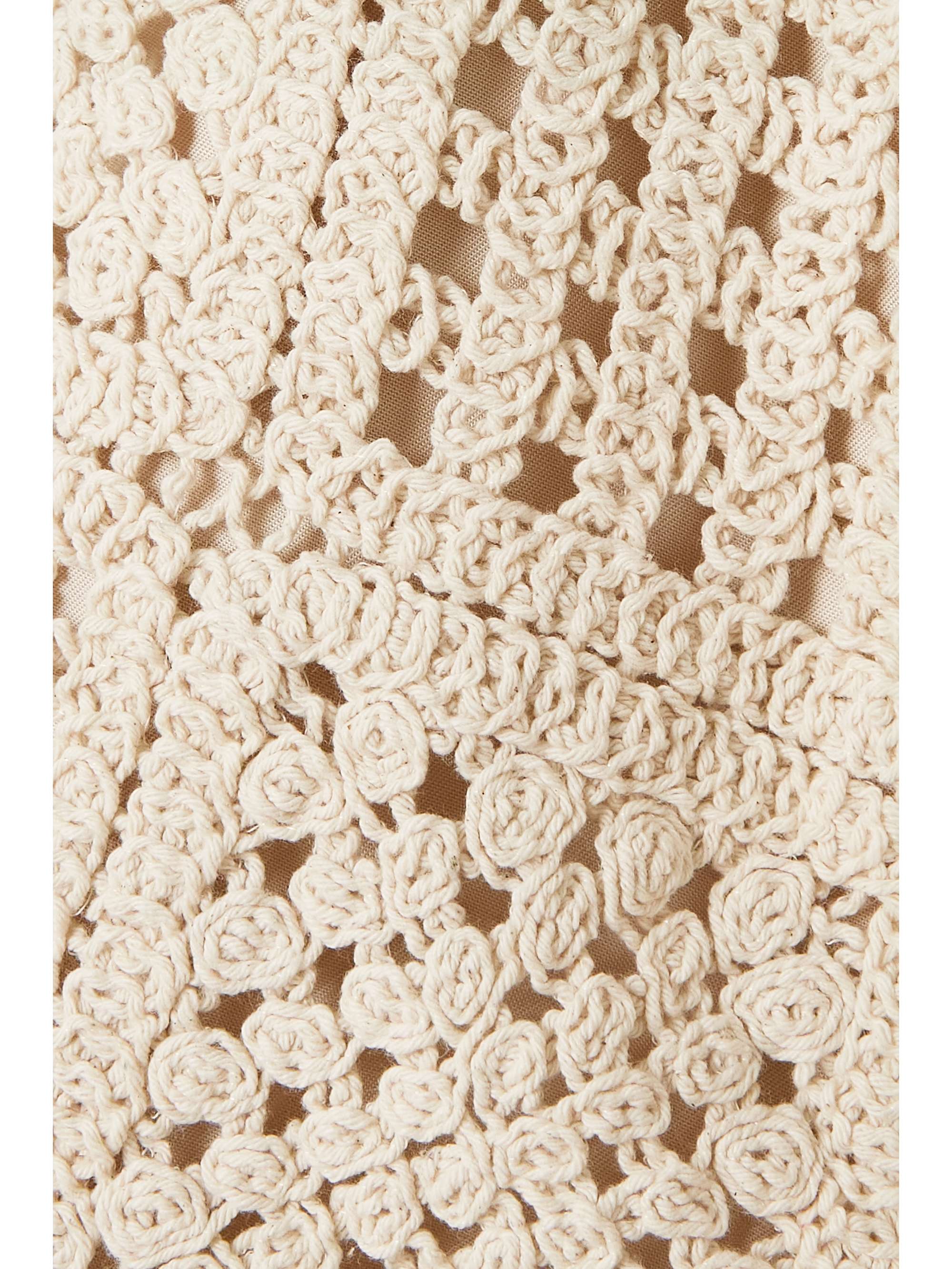 HOLZWEILER Ada crocheted organic cotton mini skirt