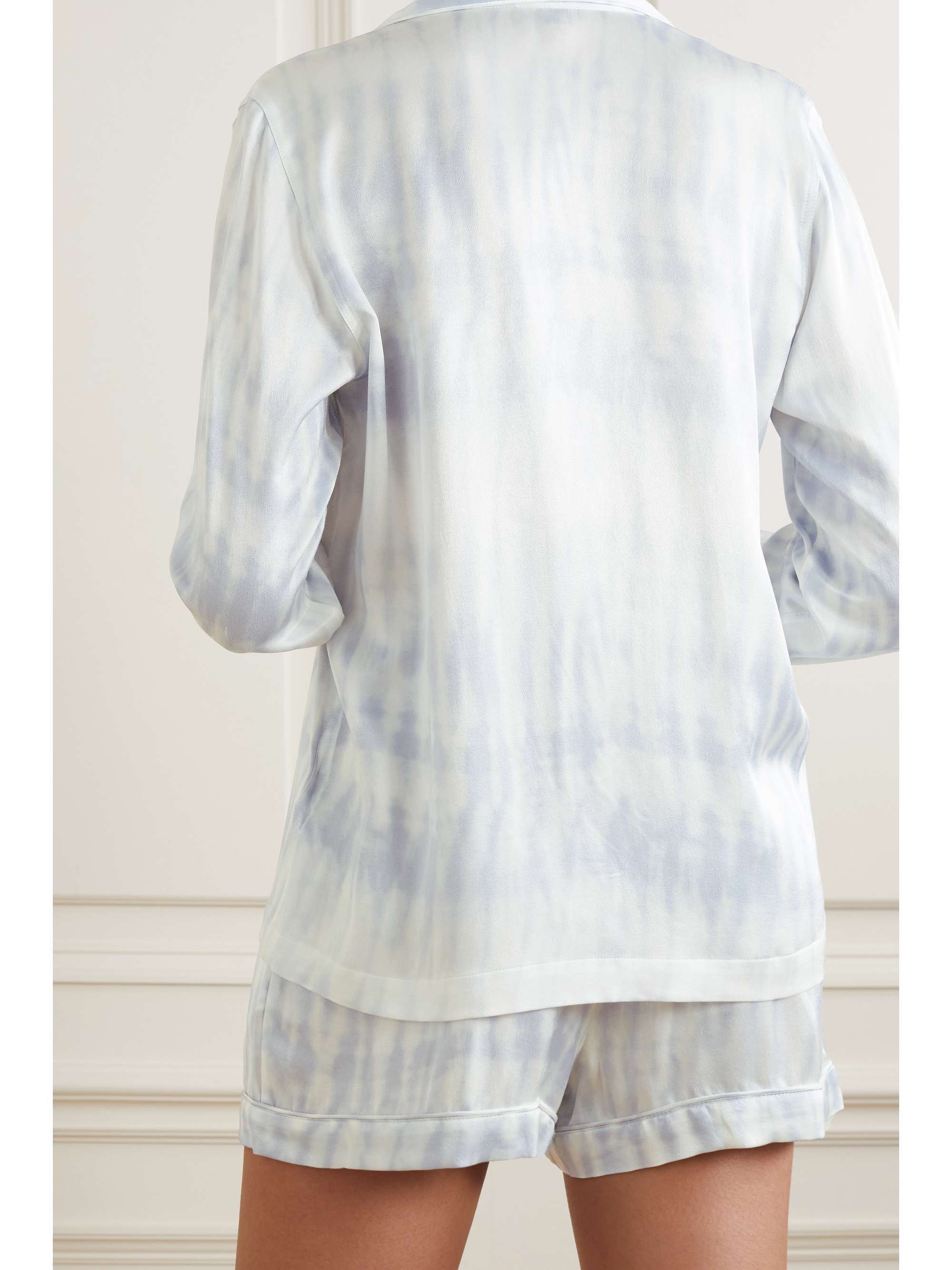 RAILS Clarise striped printed satin-crepe pajama set