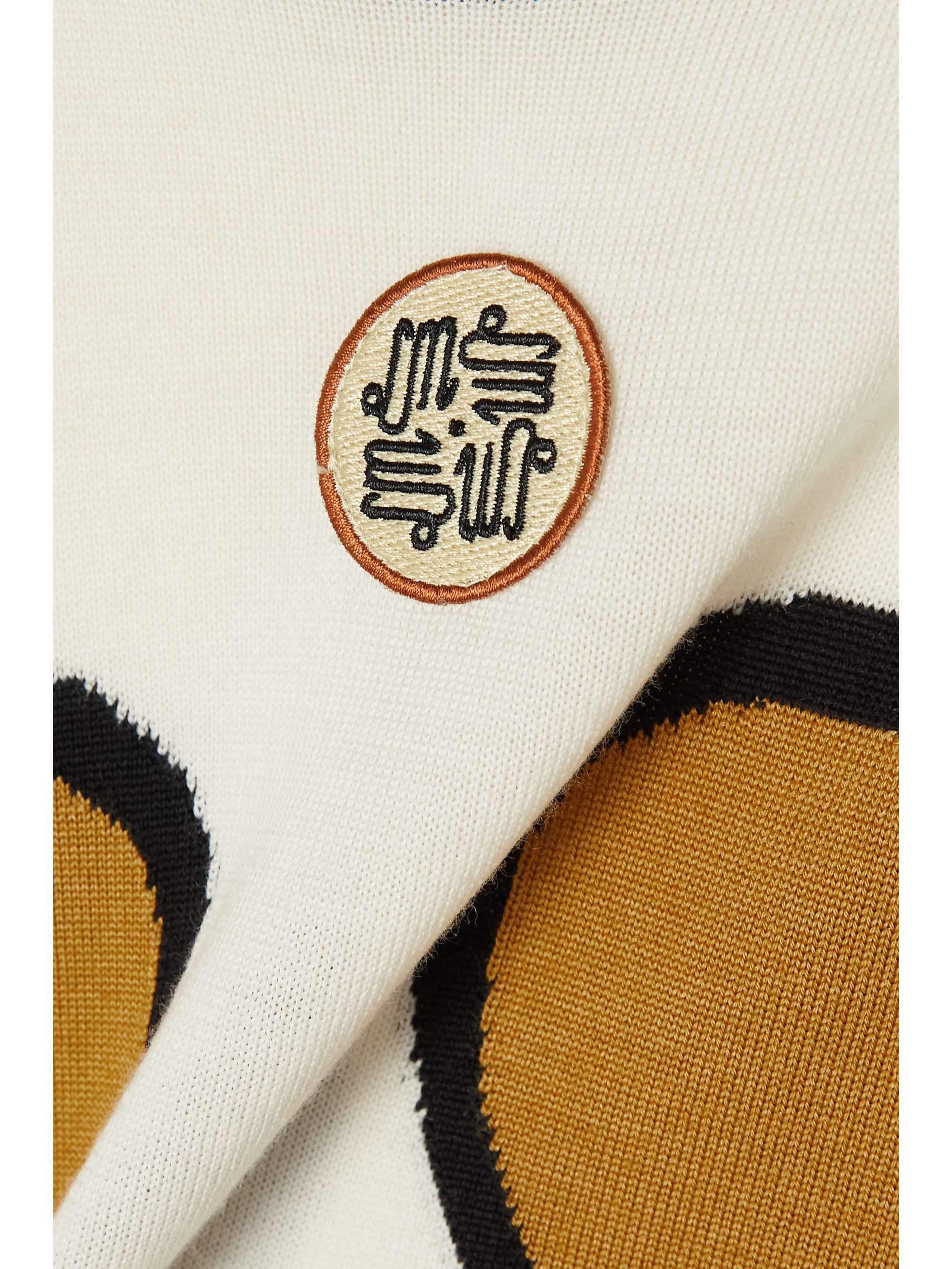 LUKHANYO MDINGI Appliquéd color-block wool and silk-blend vest