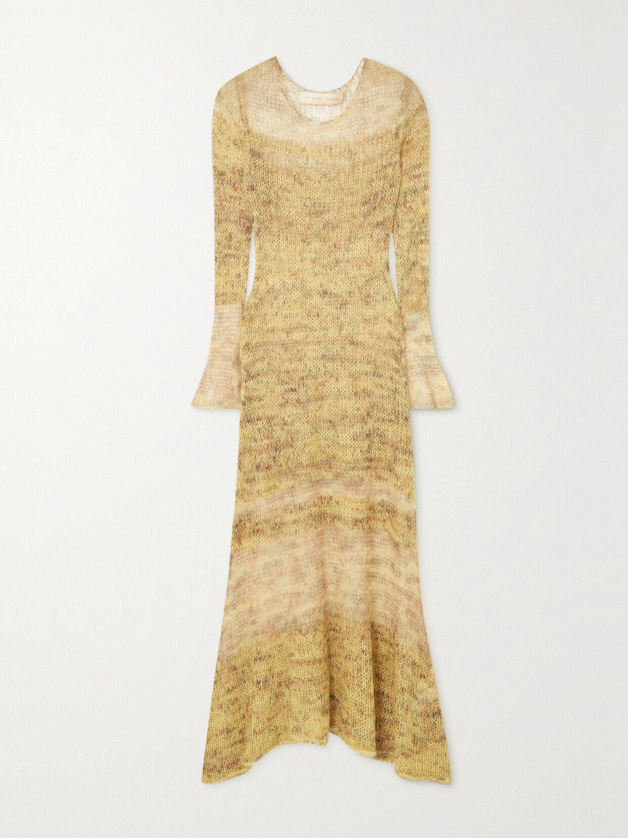 LUKHANYO MDINGI - Mohair And Silk-blend Maxi Dress - Yellow