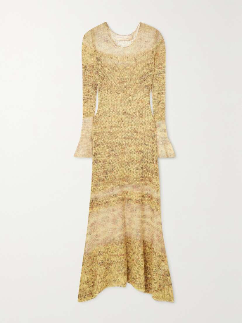 Lukhanyo Mdingi Mohair And Silk-blend Maxi Dress