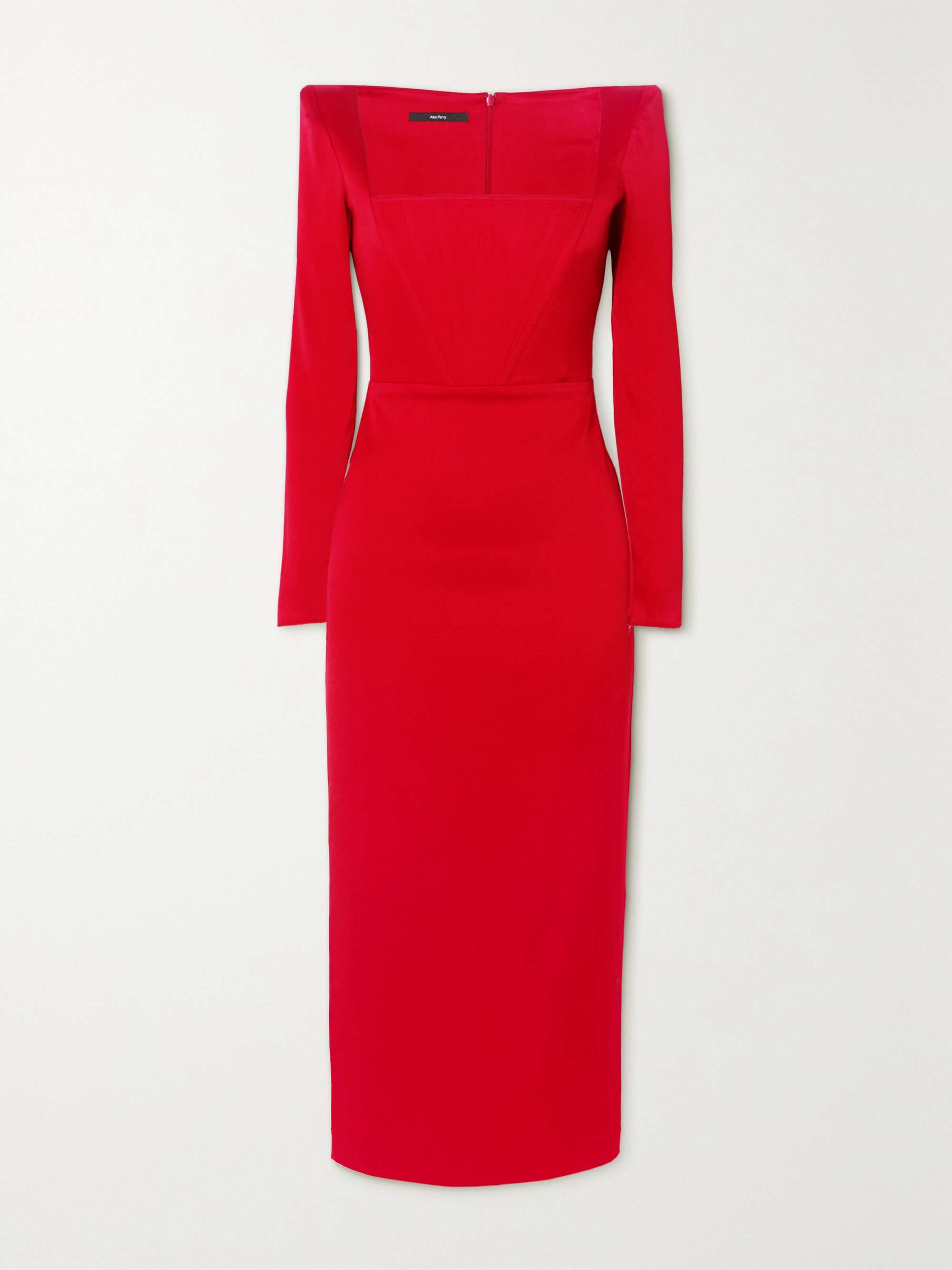 ALEX PERRY Dellen satin-crepe midi dress | NET-A-PORTER