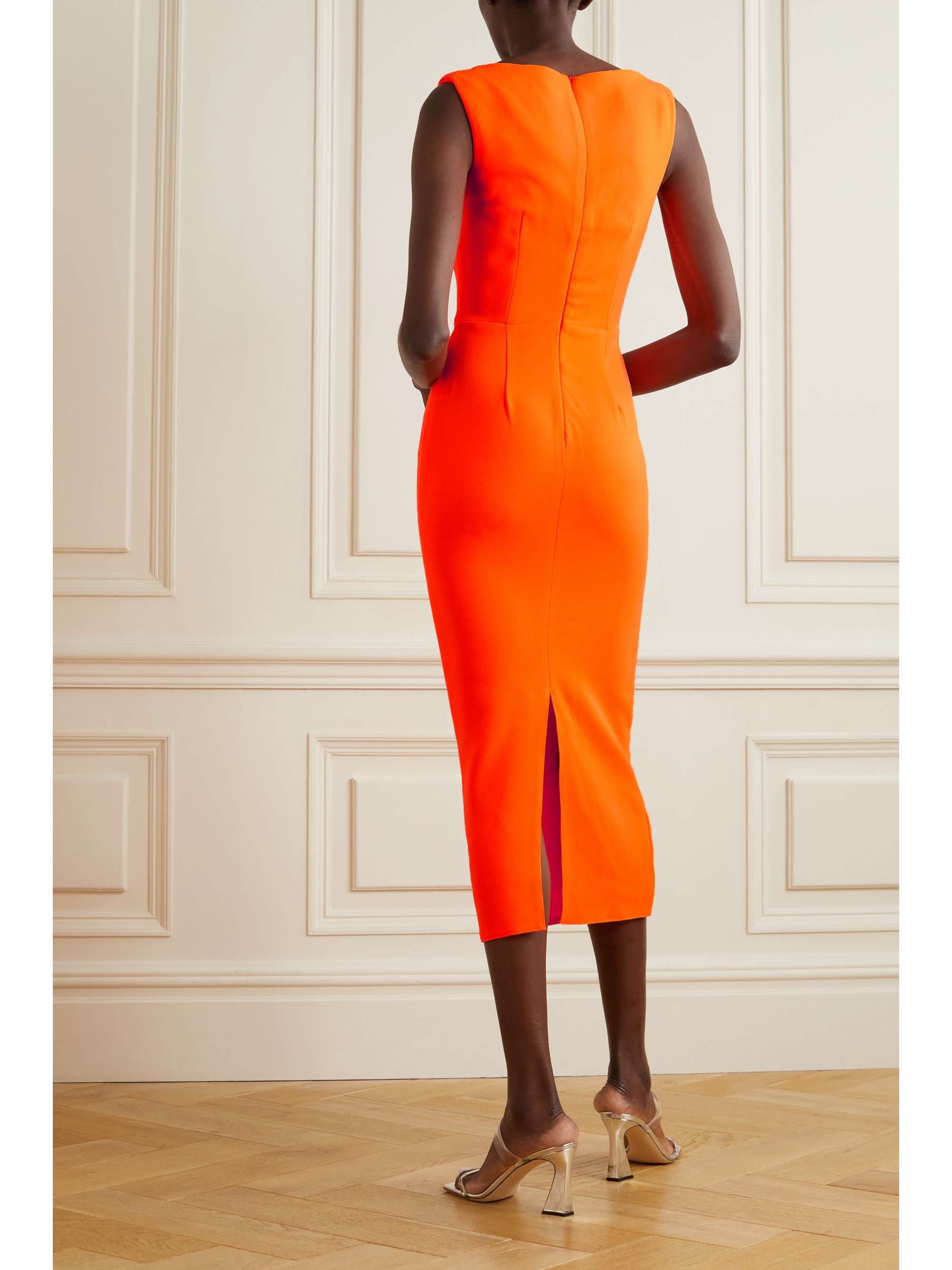 ALEX PERRY Claron crepe midi dress