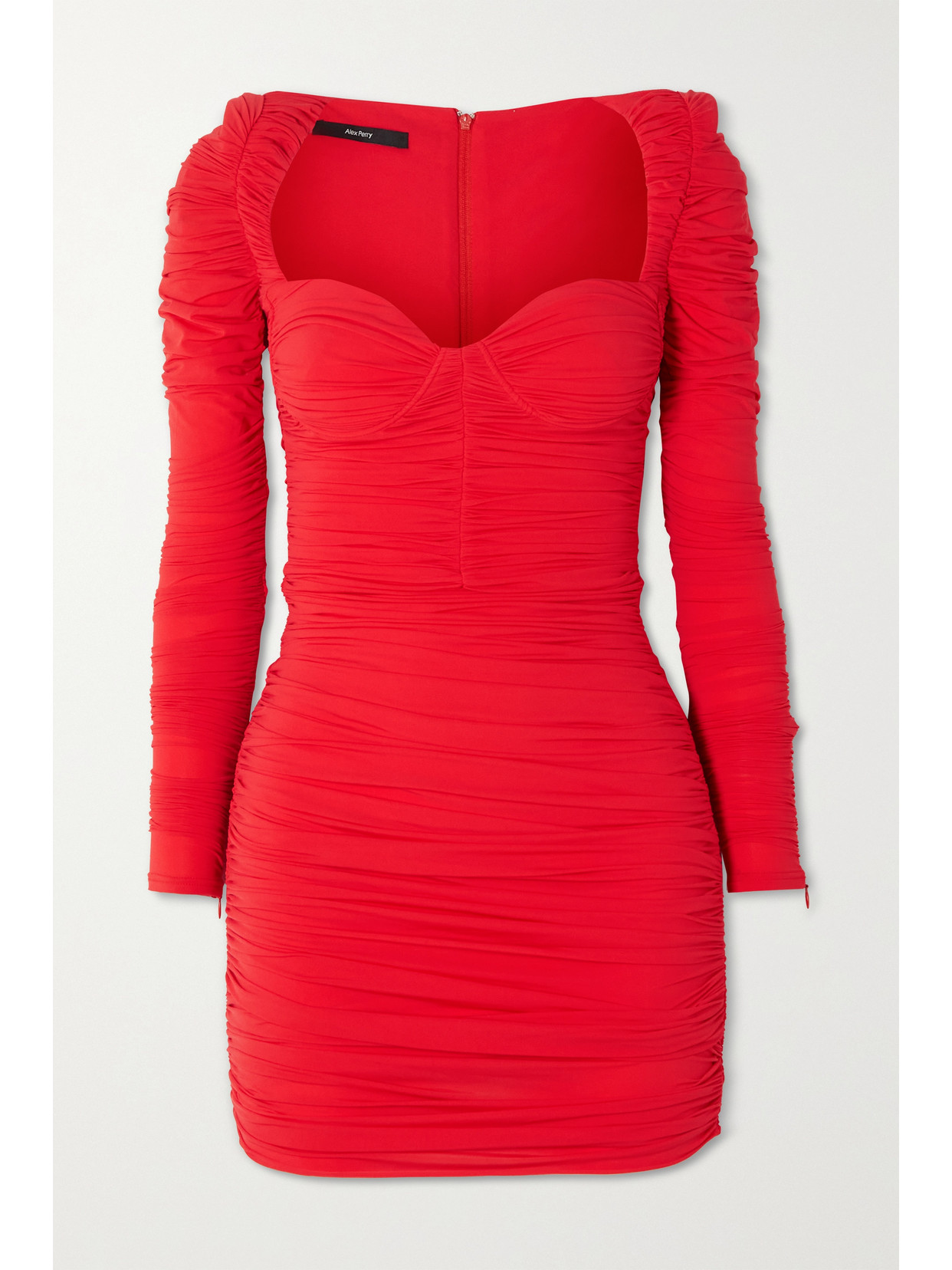 Alex Perry Hollis Ruched Stretch-jersey Mini Dress