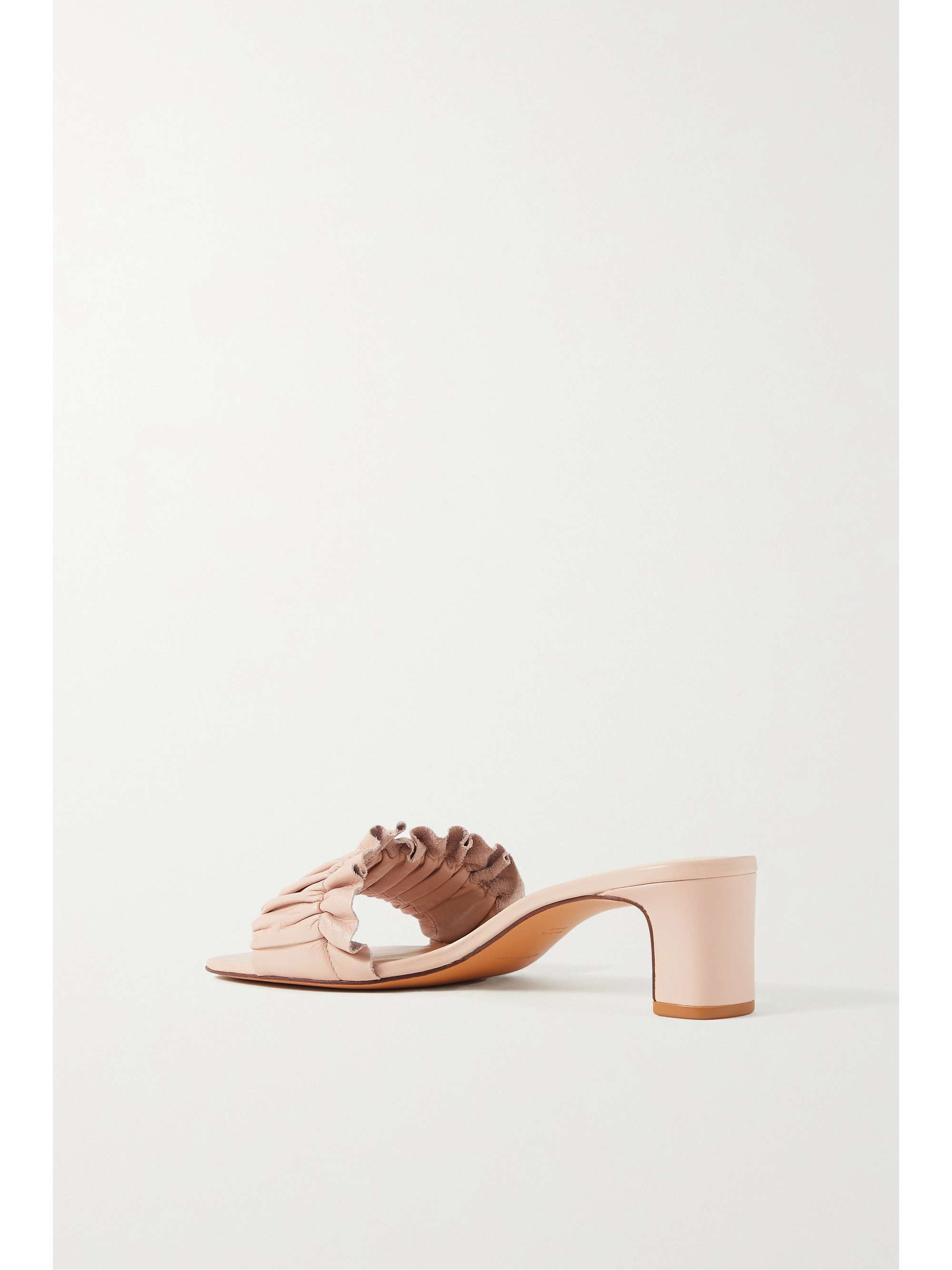 REFORMATION Shereen ruched leather mules