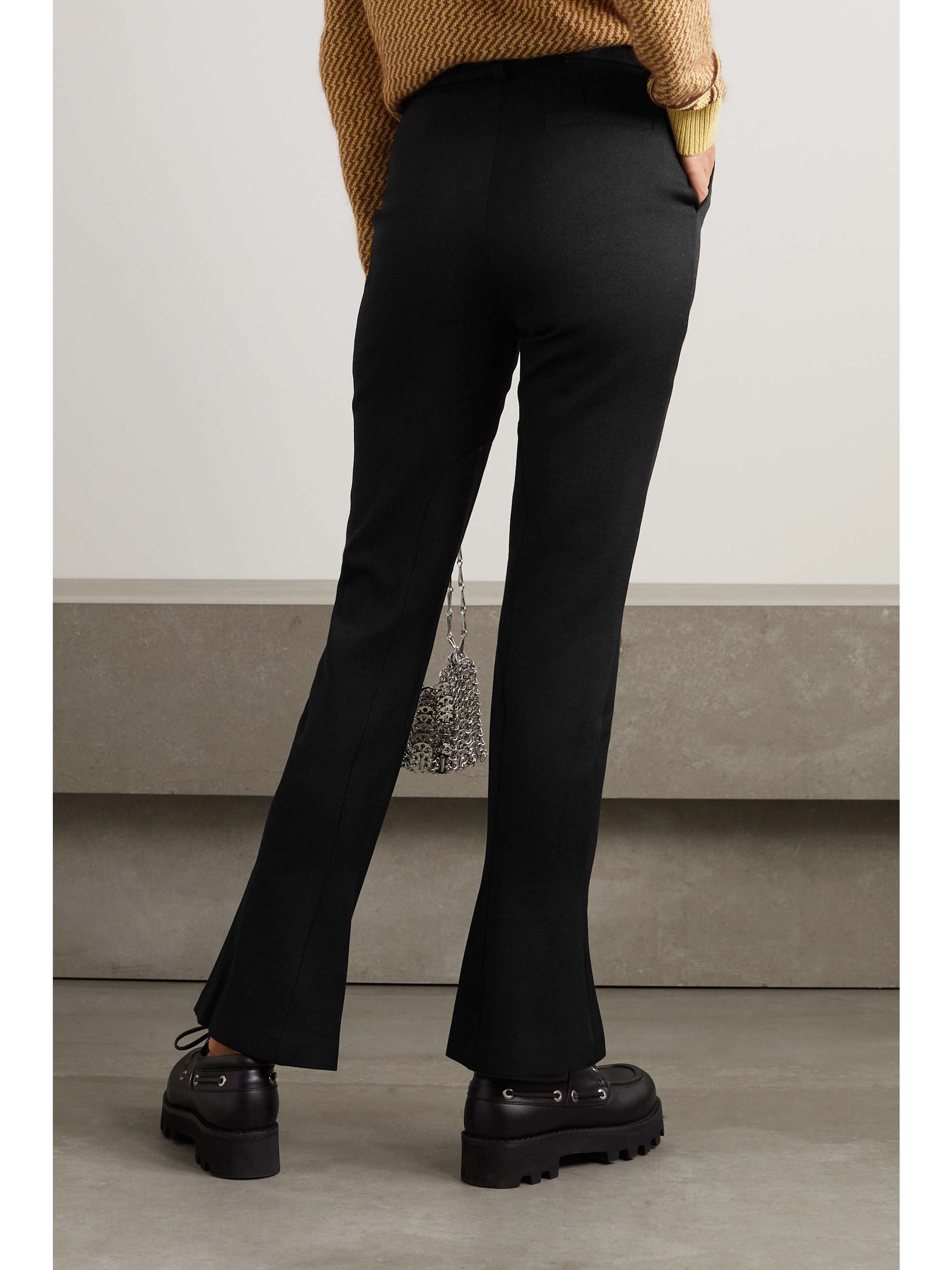 WALES BONNER Coltrane wool and cotton-blend drill flared pants