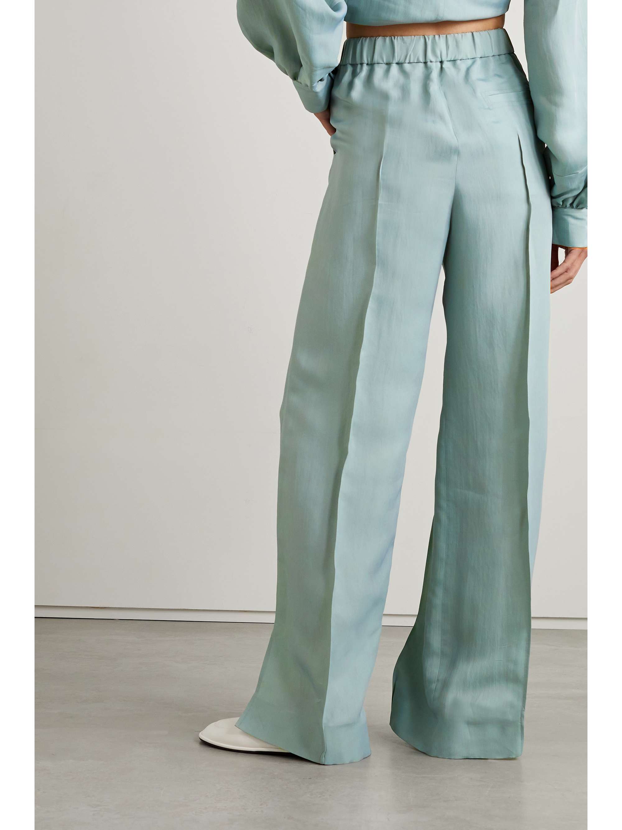 JIL SANDER Twill wide-leg pants | NET-A-PORTER