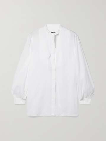 新品タグ付きJil Sander シルクシャツ