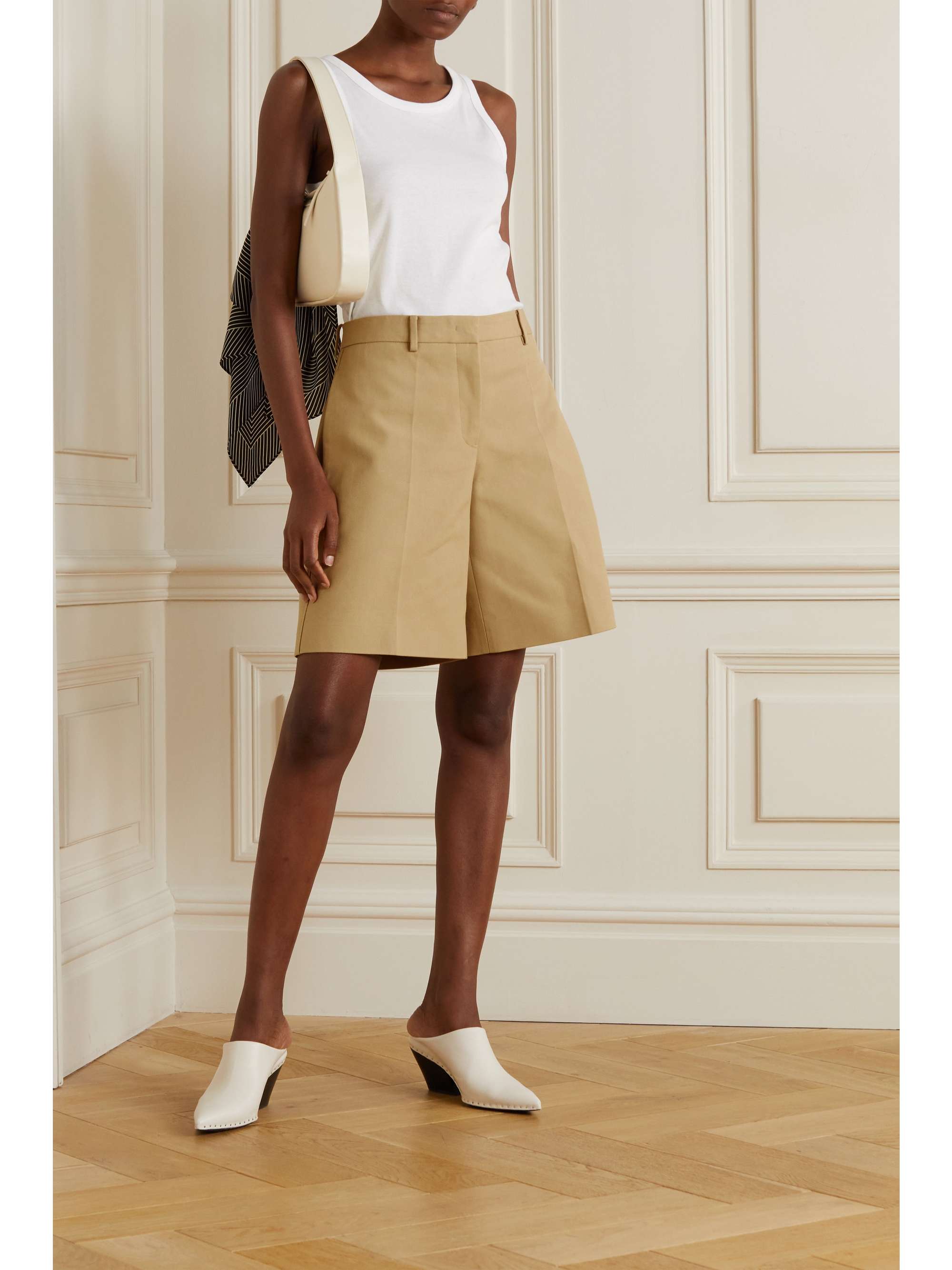 JIL SANDER Cotton-piqué shorts