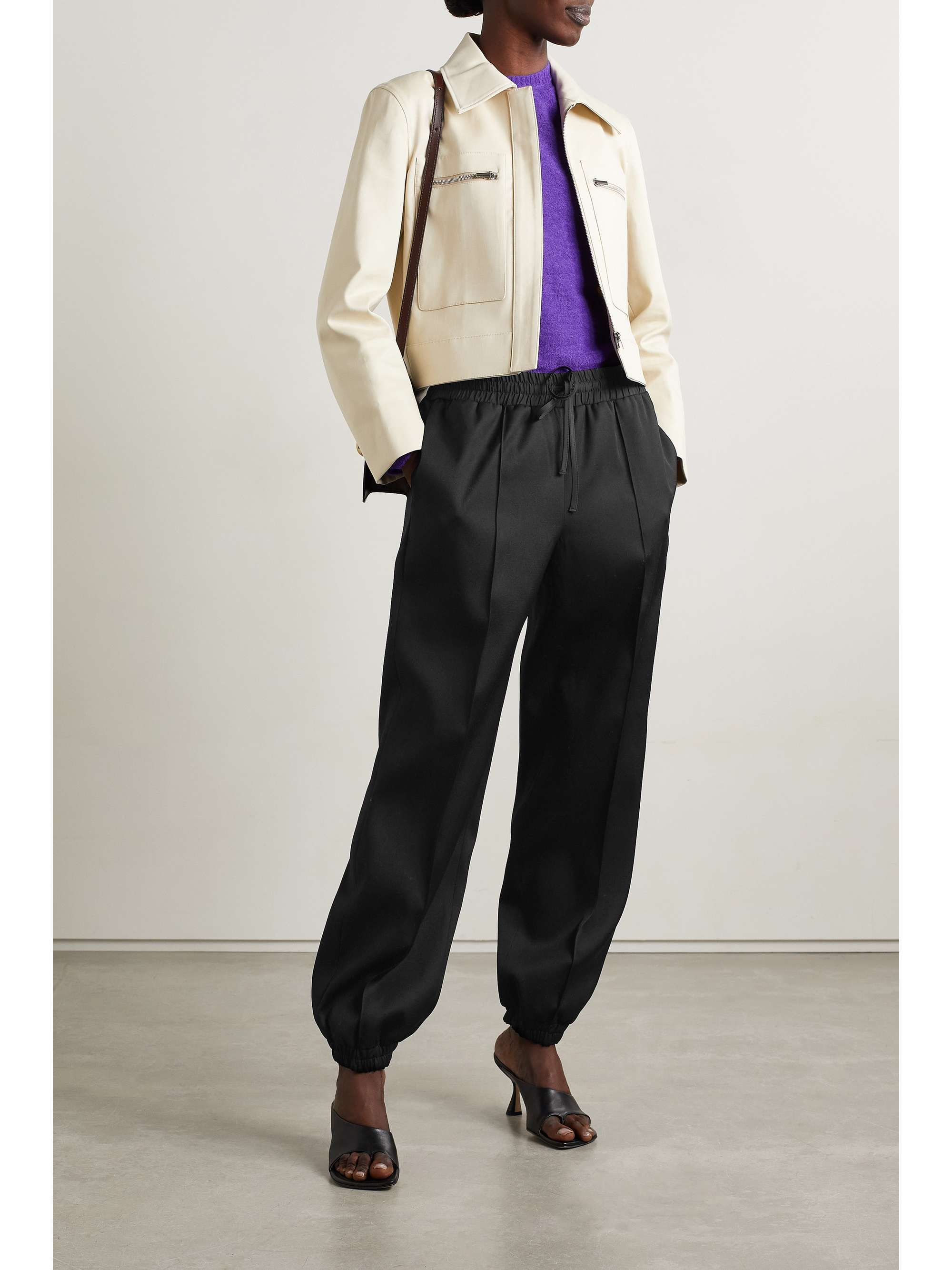 JIL SANDER Wool-gabardine track pants |