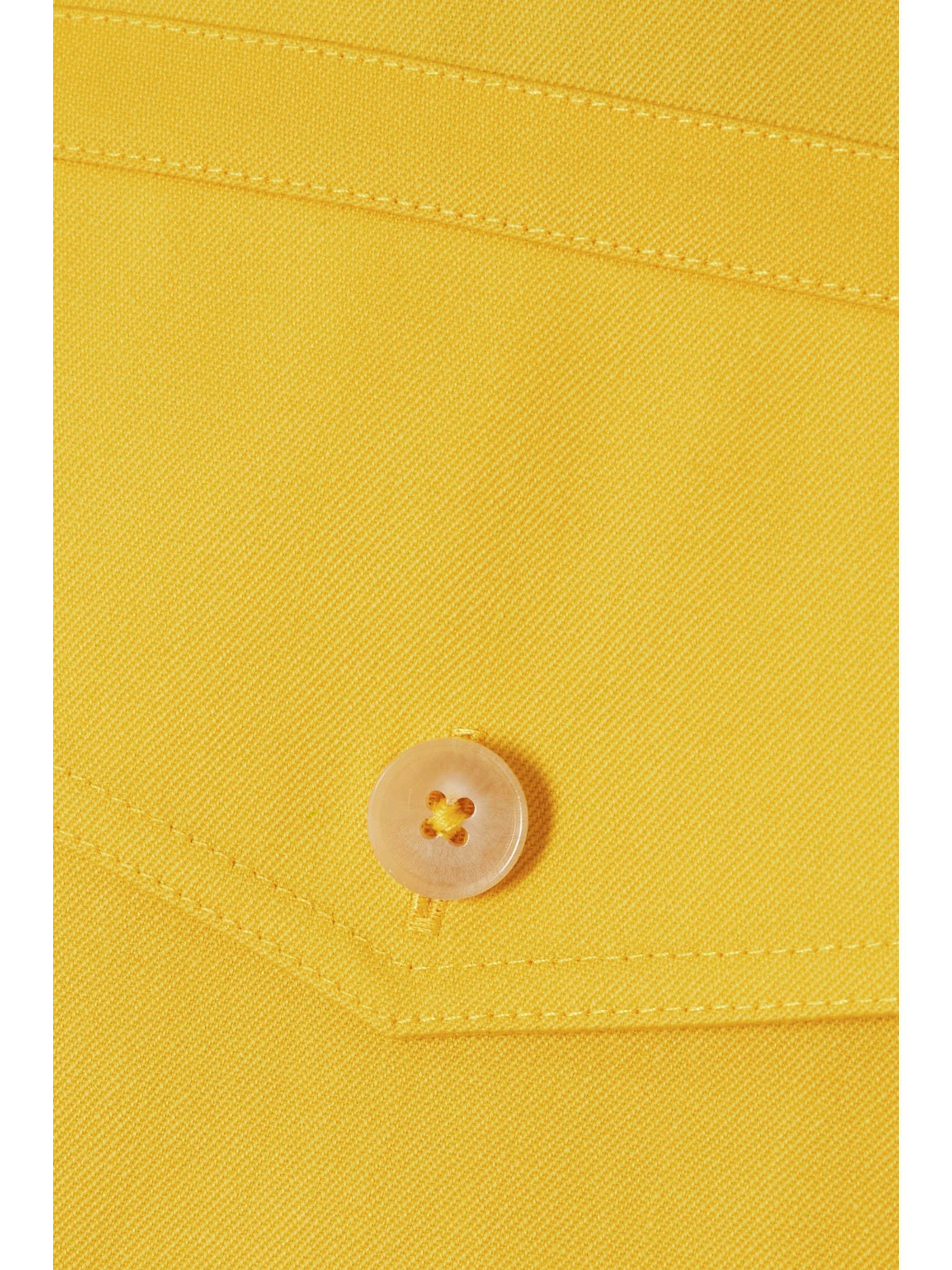 JIL SANDER Oversized tie-detailed wool-gabardine shirt
